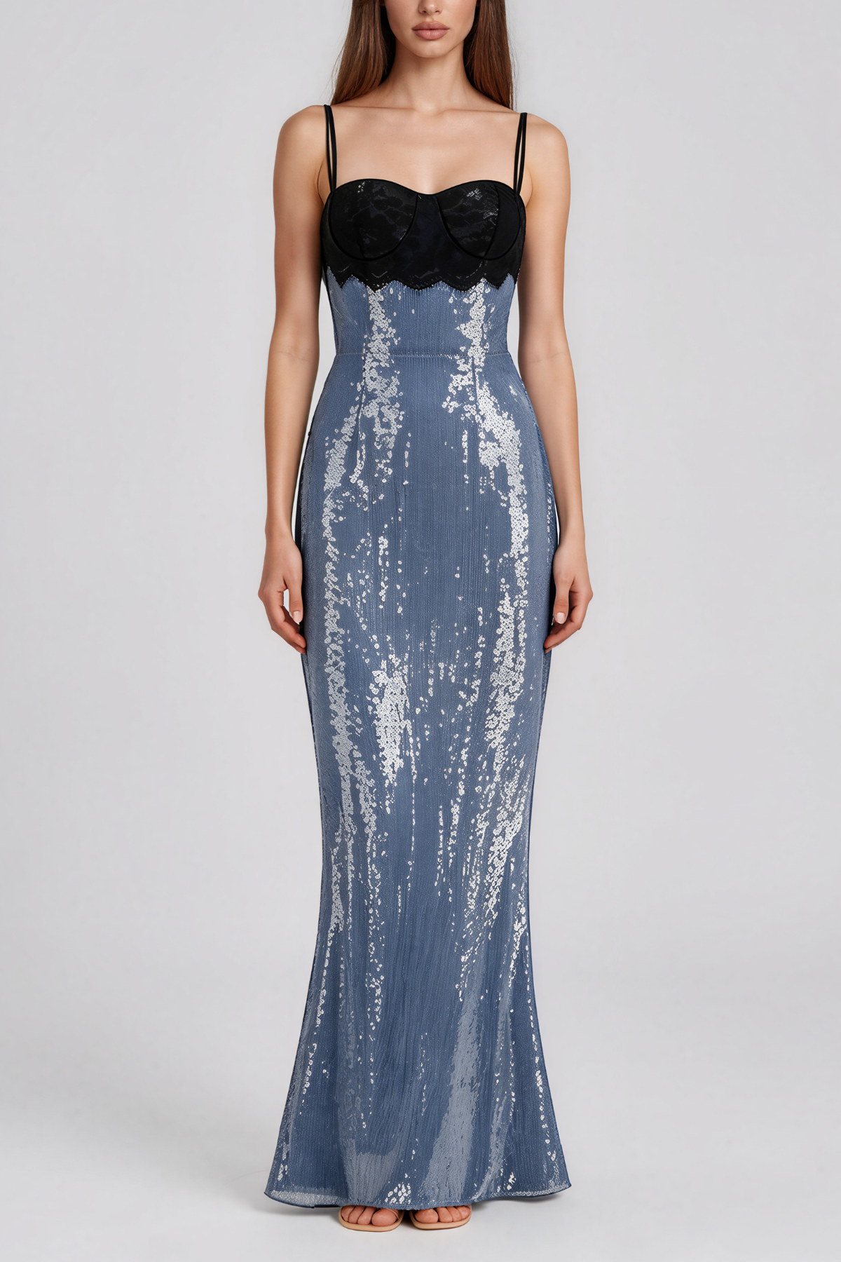 Kahiau Spaghretti Sequin Maxi Dress