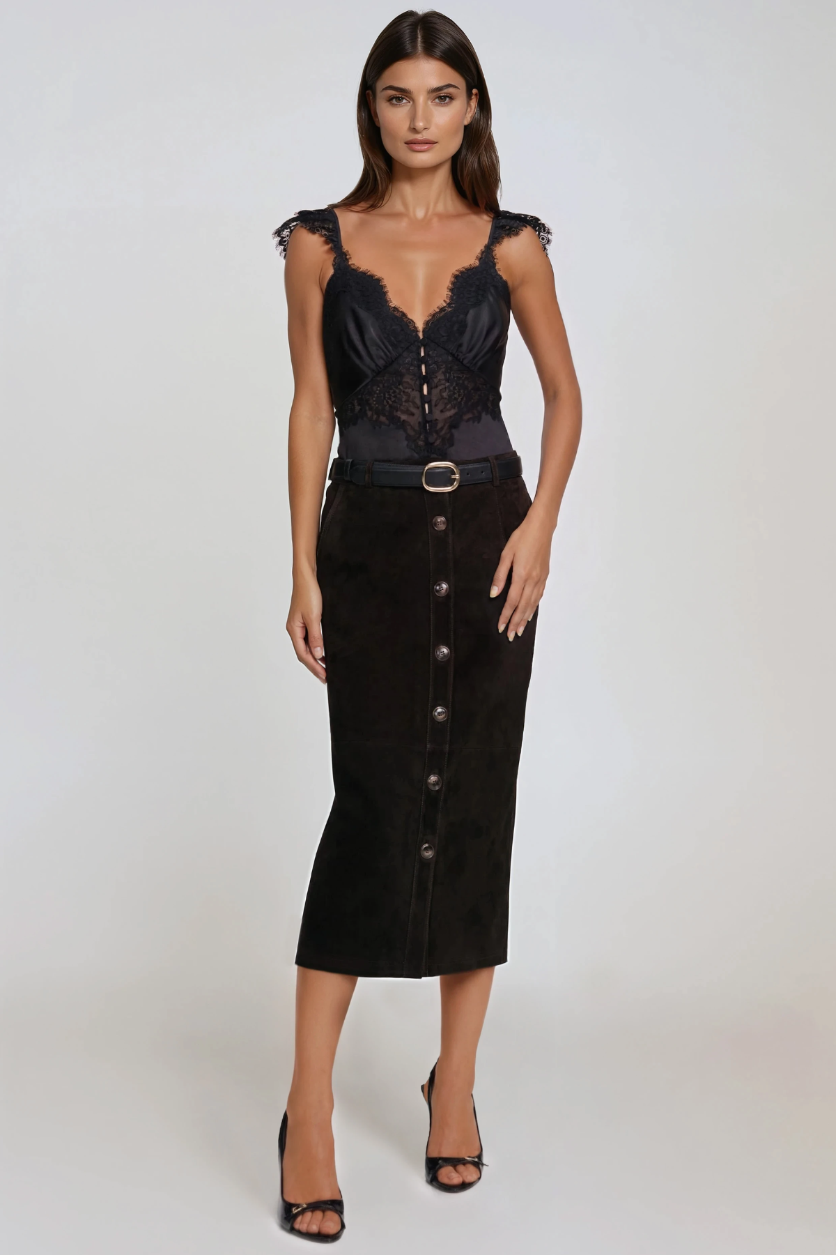 Herut Satin Lace Top