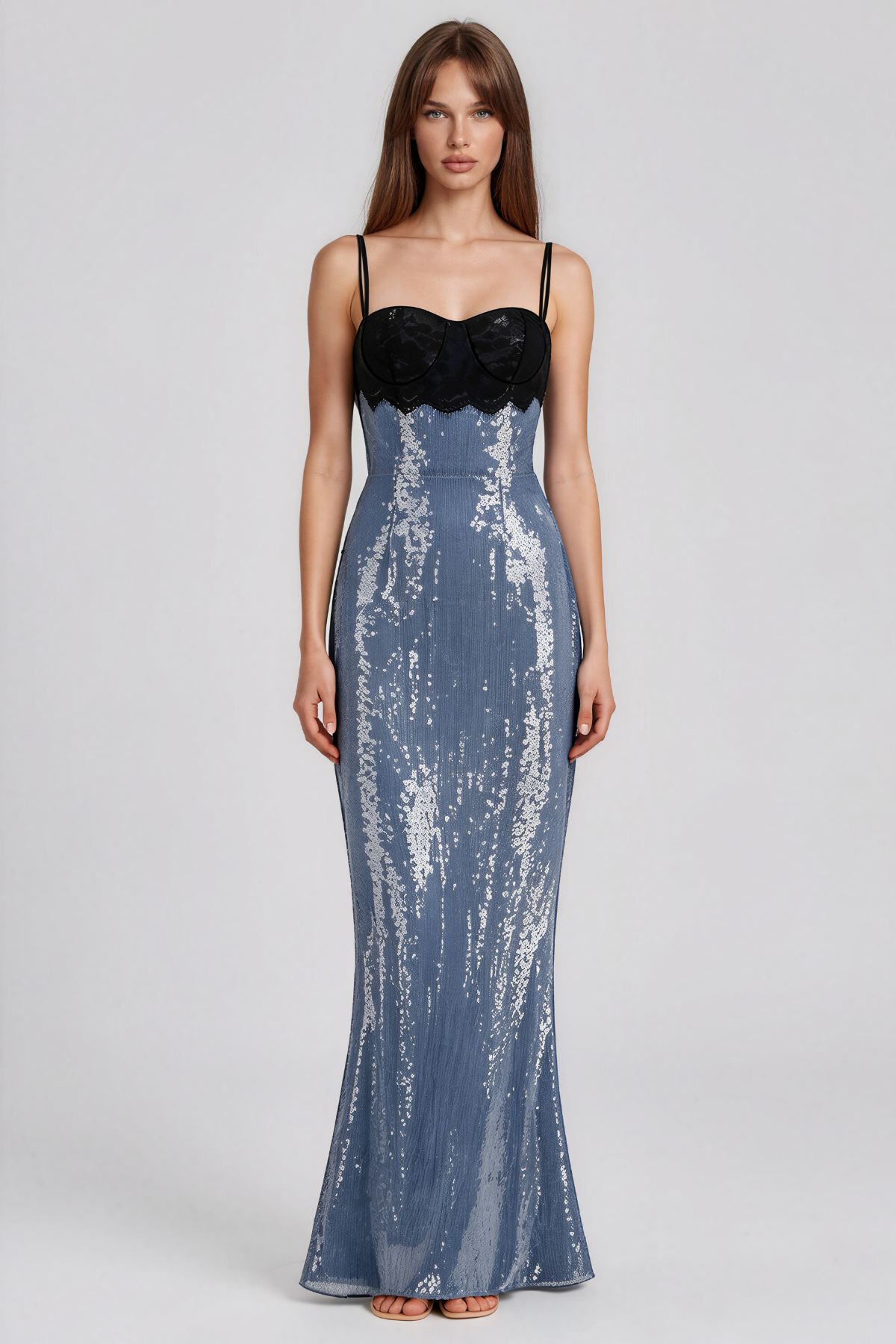 Kahiau Spaghretti Sequin Maxi Dress