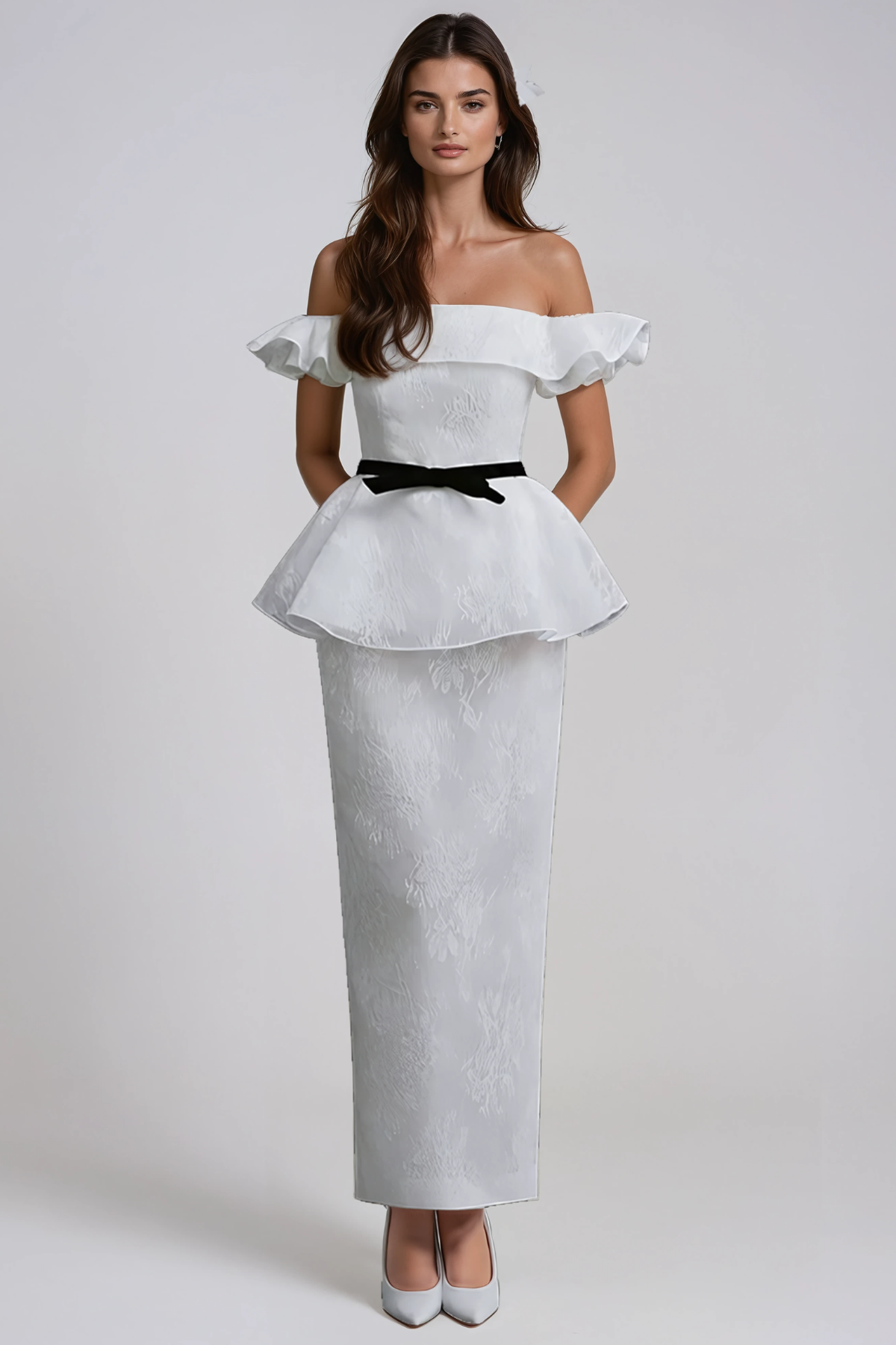 Hany Ruffle Lace Skirt Set