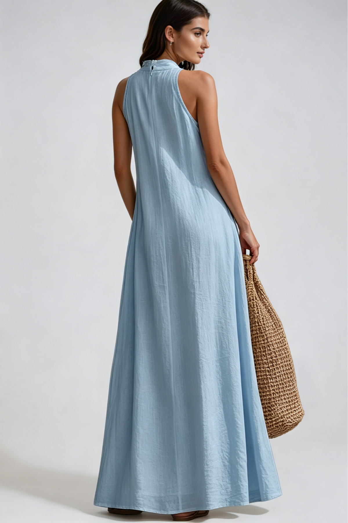 Hermannus Halter Neck Oversized Maxi Dress