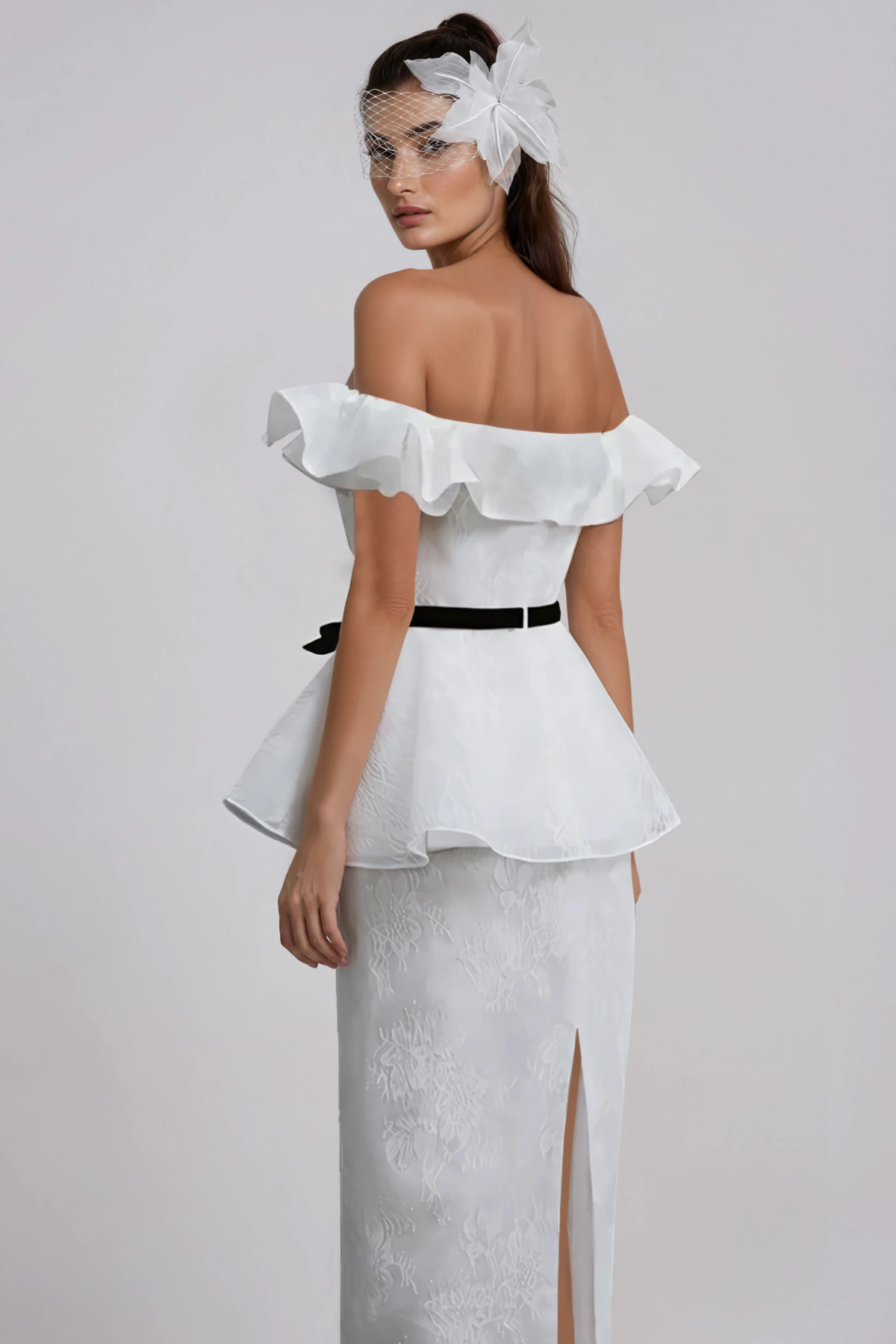 Hany Ruffle Lace Skirt Set