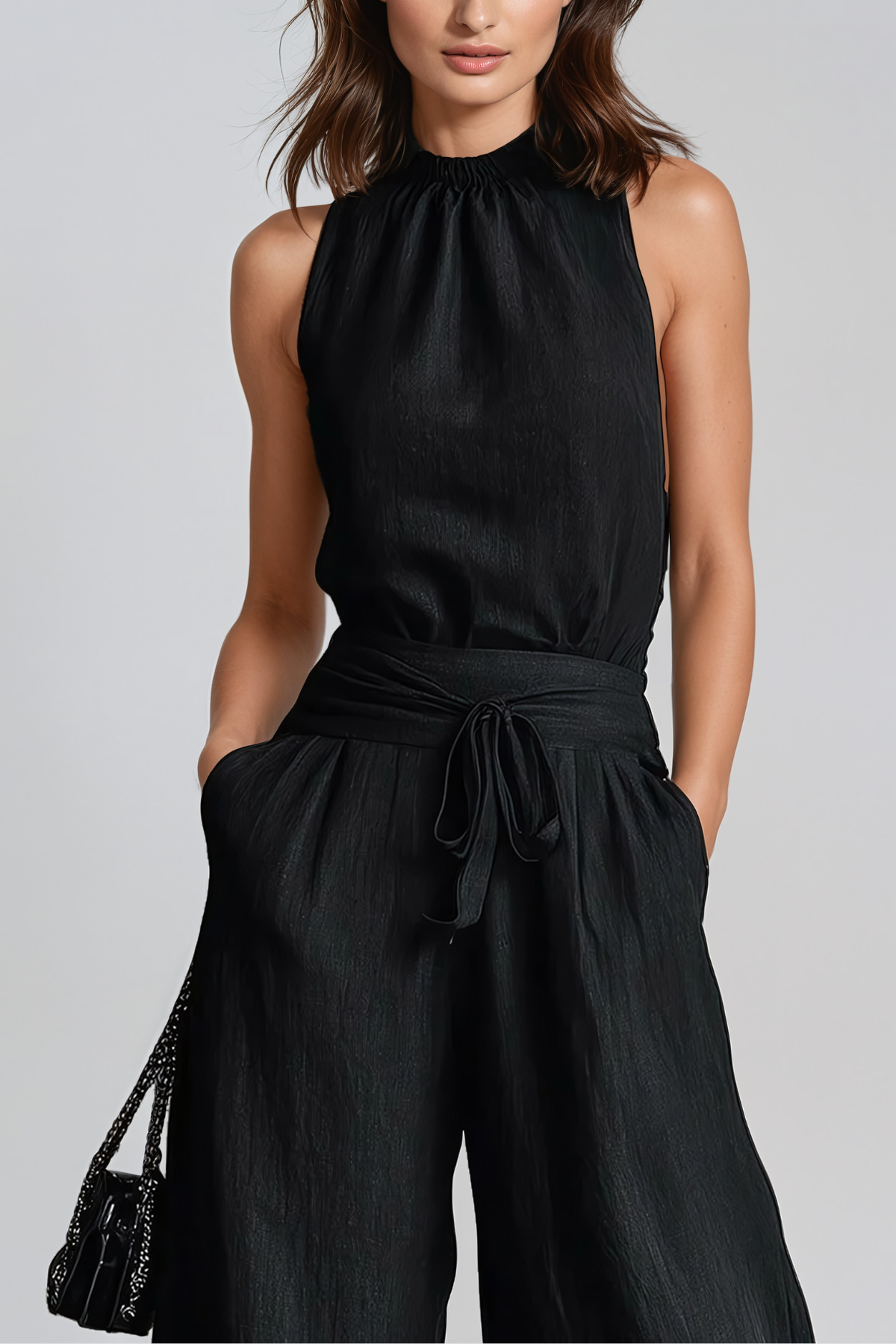Hermolaos Sleeveless Lace Jumpsuit