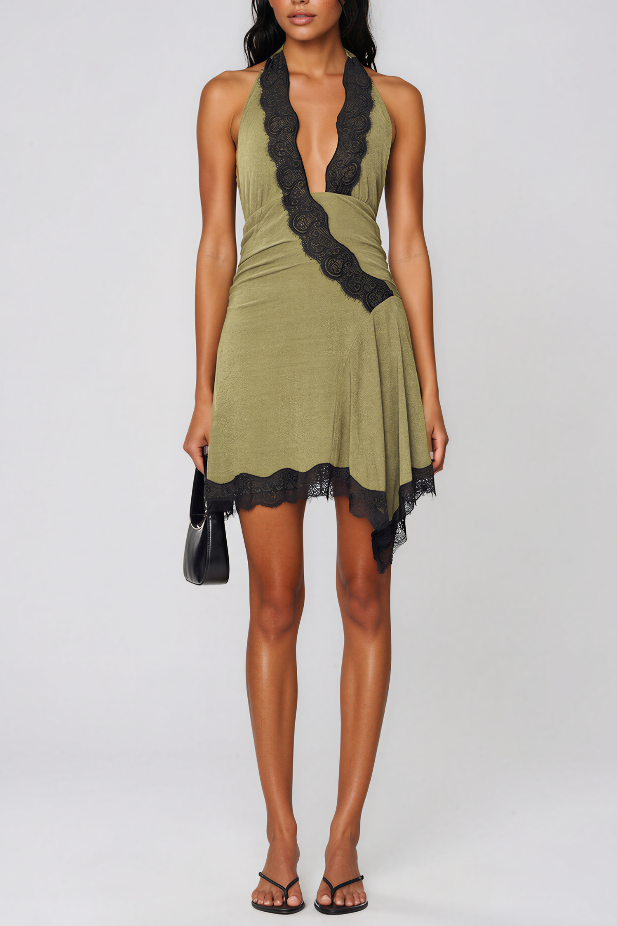 Kalb Halter Lace Mini Dress