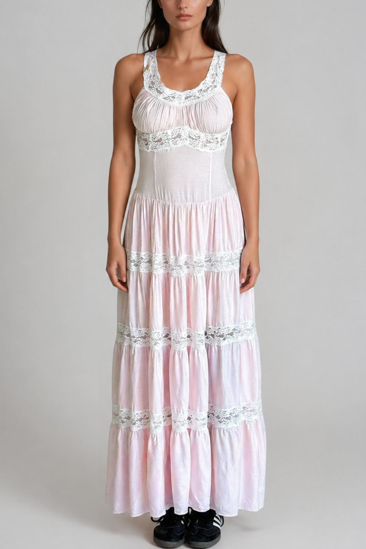 Herais Lace Ruch Maxi Dress