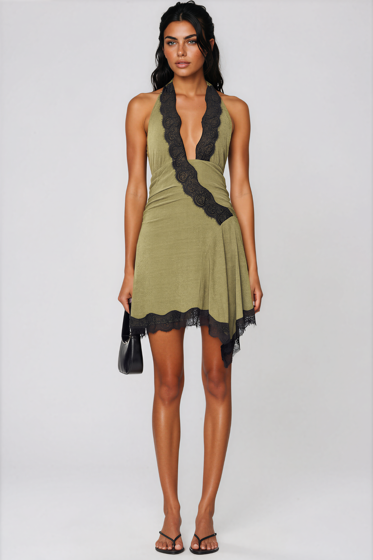 Kalb Halter Lace Mini Dress