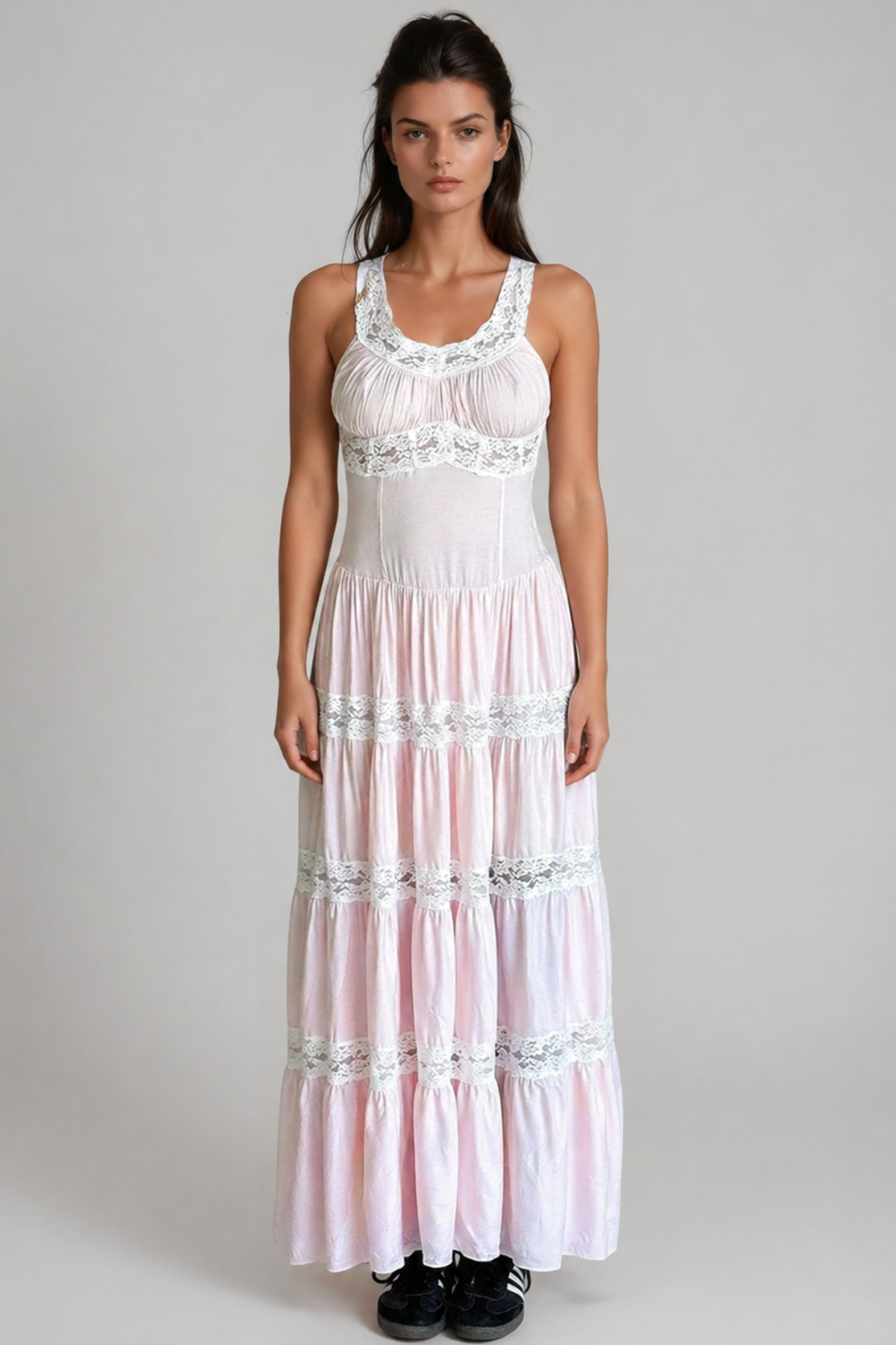 Herais Lace Ruch Maxi Dress