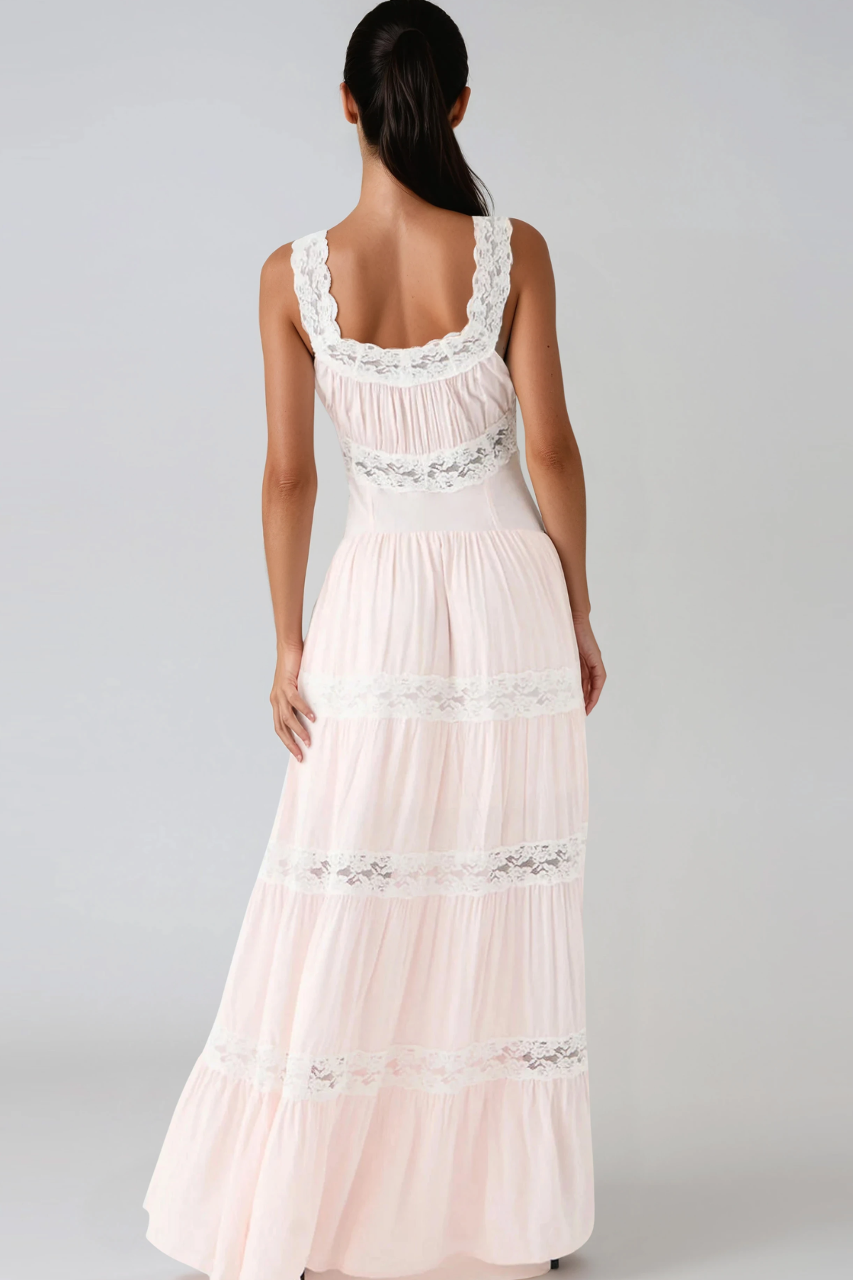 Herais Lace Ruch Maxi Dress