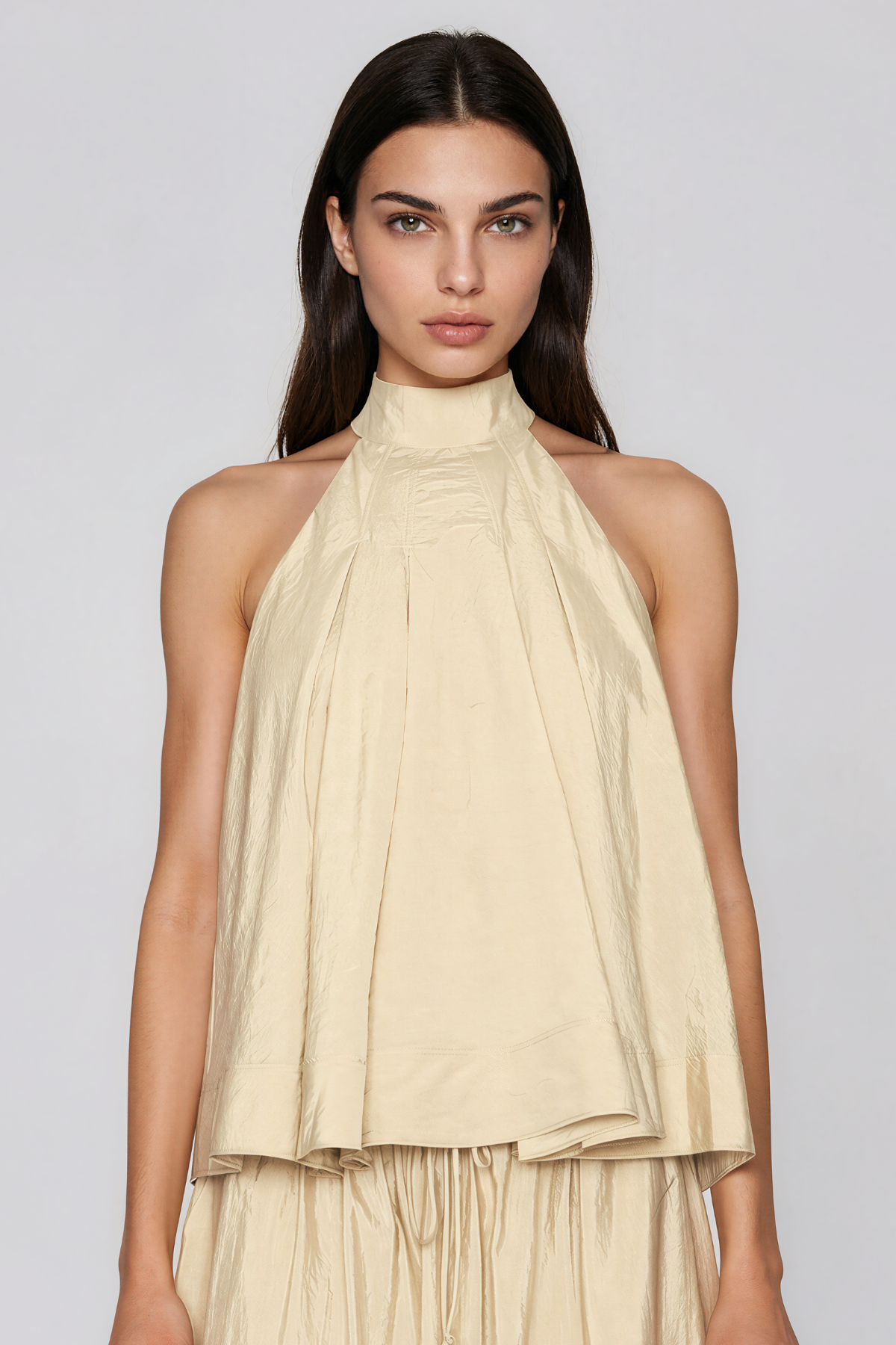 Kalin Halter Neck Draped Pants Set