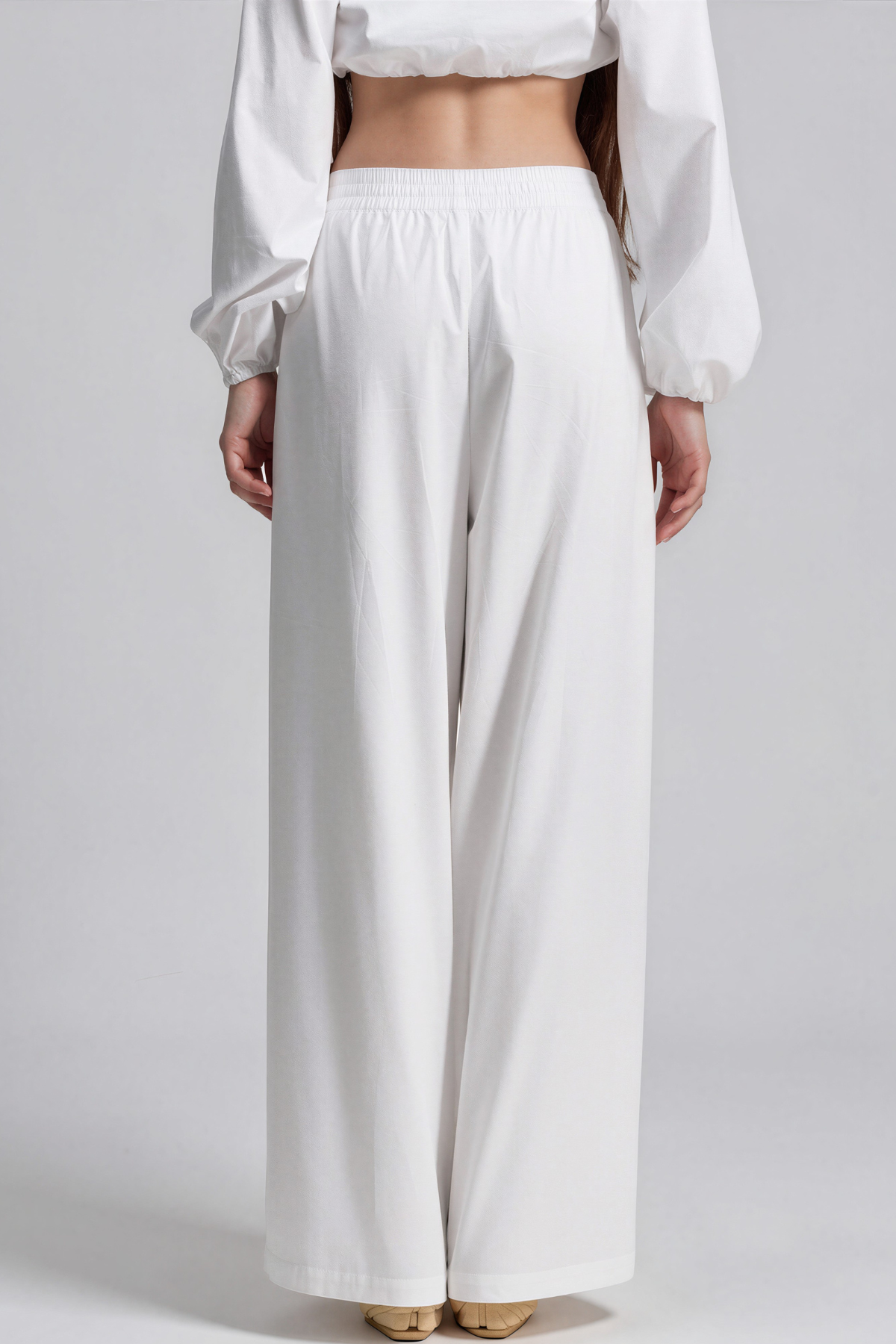 Kahili Off Shoulder Cutout Draped Pants Set