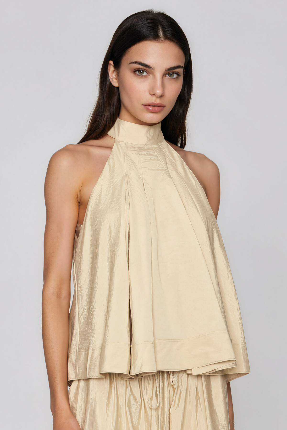 Kalin Halter Neck Draped Pants Set