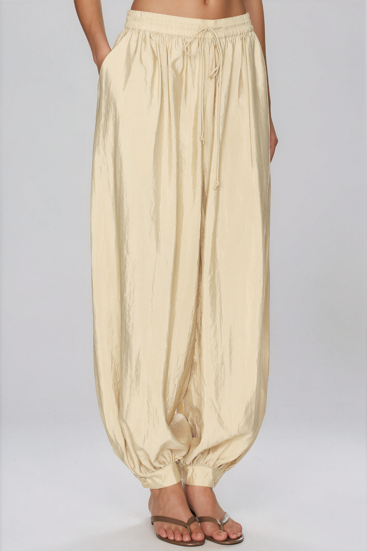 Kalin Halter Neck Draped Pants Set