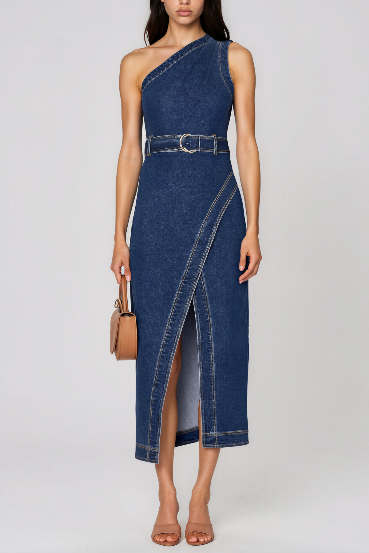 Piper Denim Halter Midi Dress