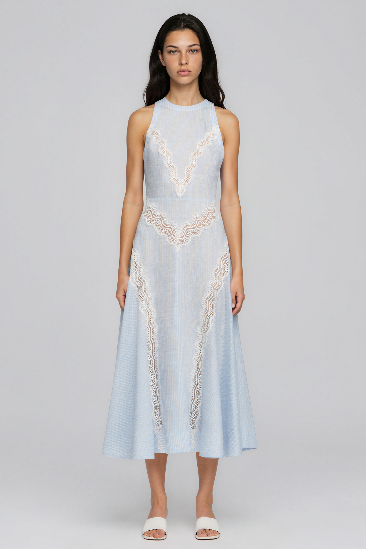 Kalina Sleeveless Cutout Lace Maxi Dress