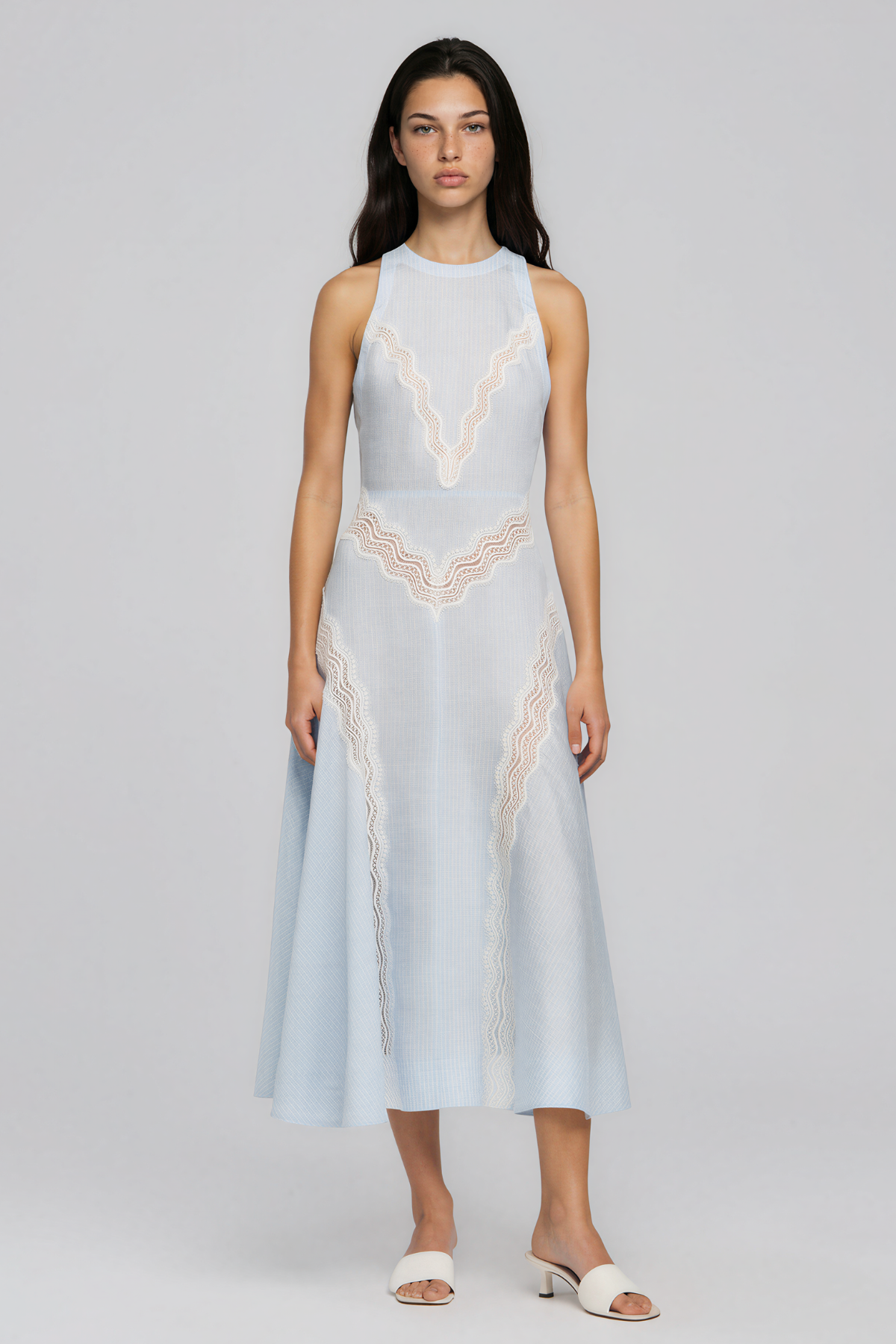 Kalina Sleeveless Cutout Lace Maxi Dress