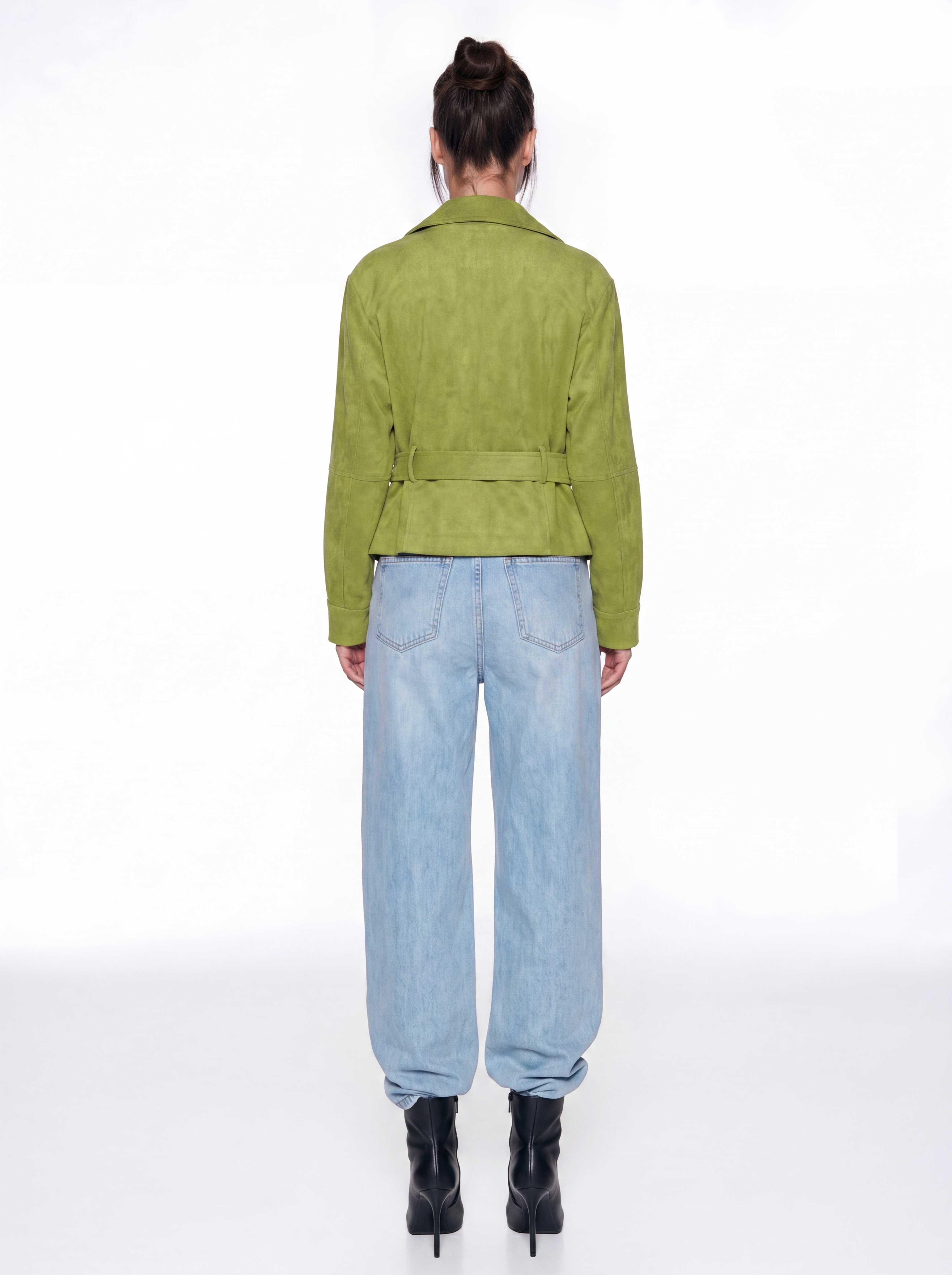 Hamza Lapel Belt Suede Trench Jacket