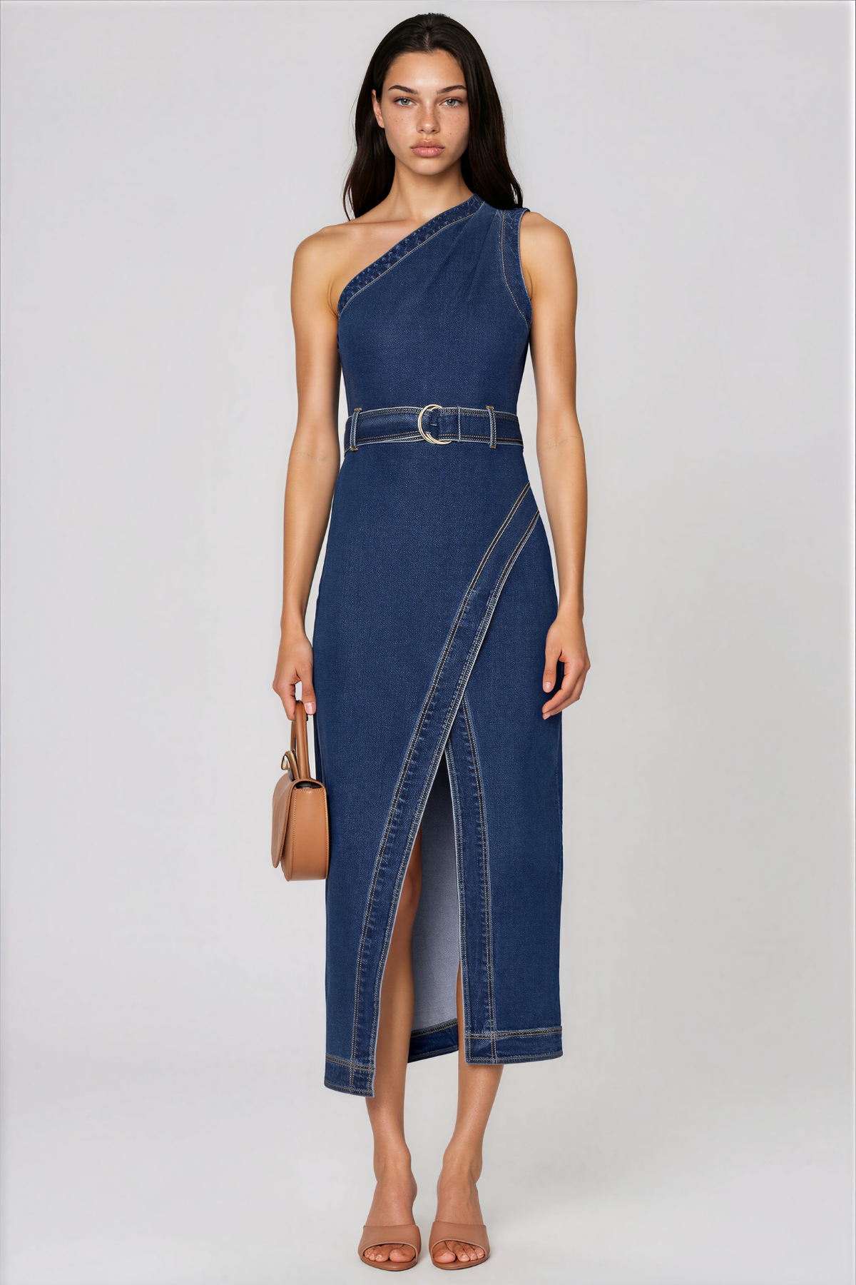 Piper Denim Halter Midi Dress