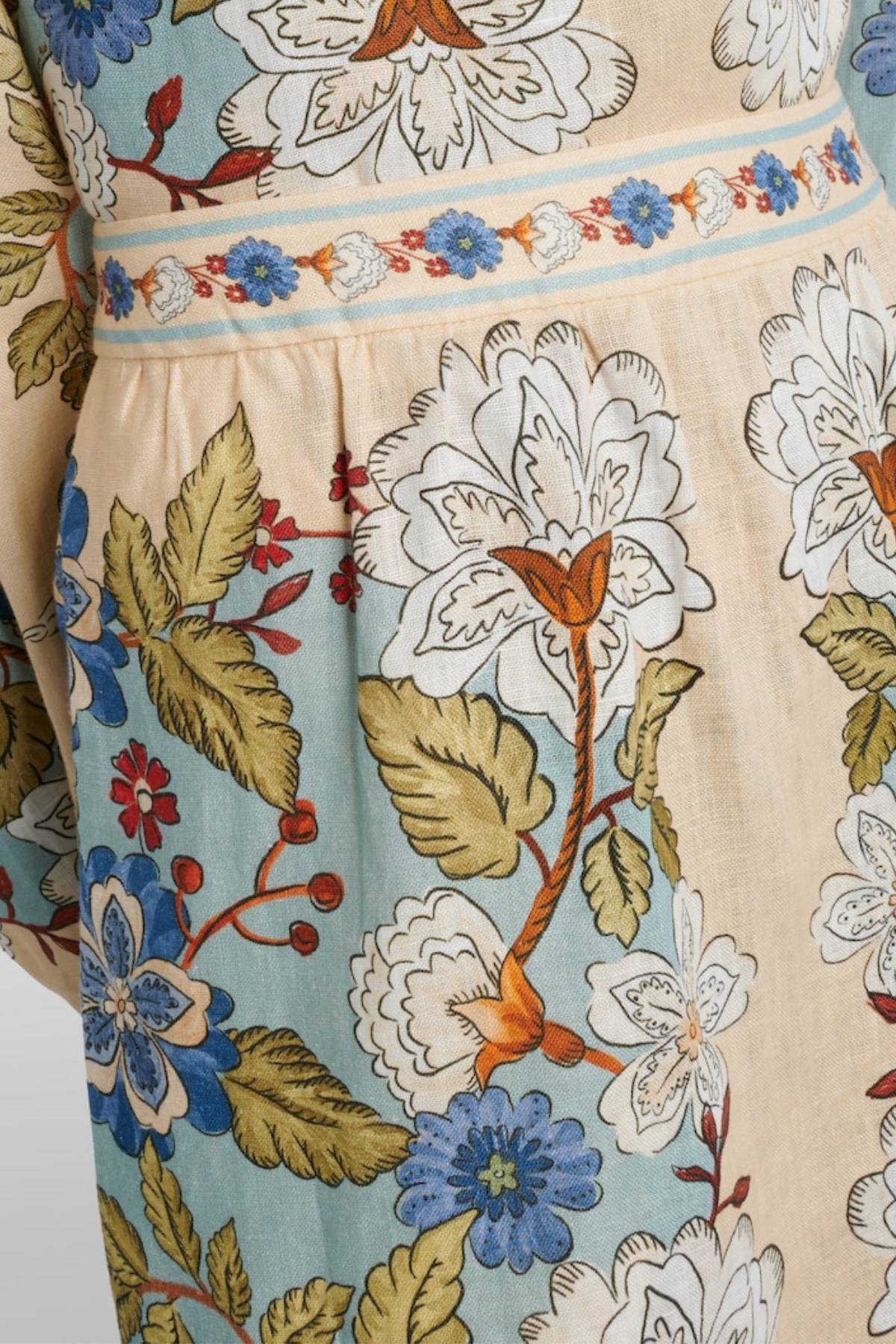 Januarius Balloon Sleeve Print Skirt Set