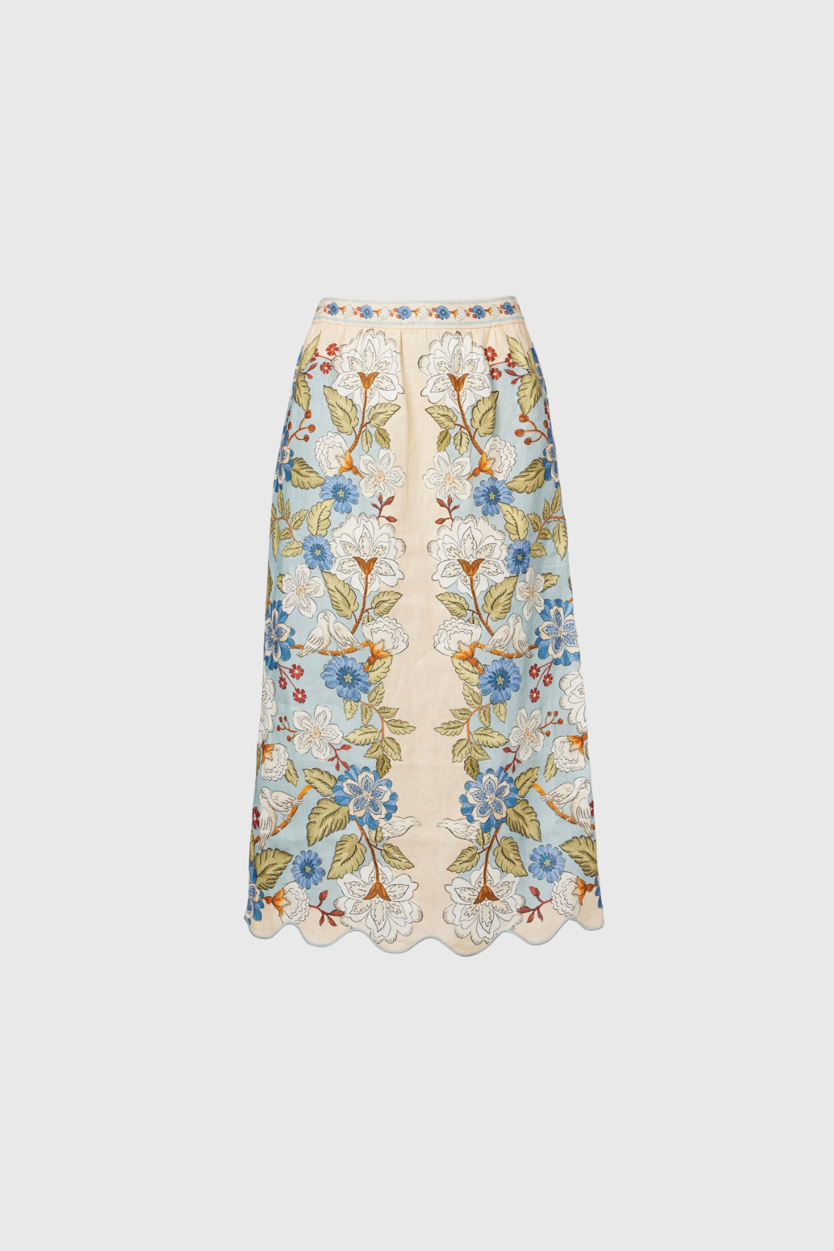 Januarius Balloon Sleeve Print Skirt Set