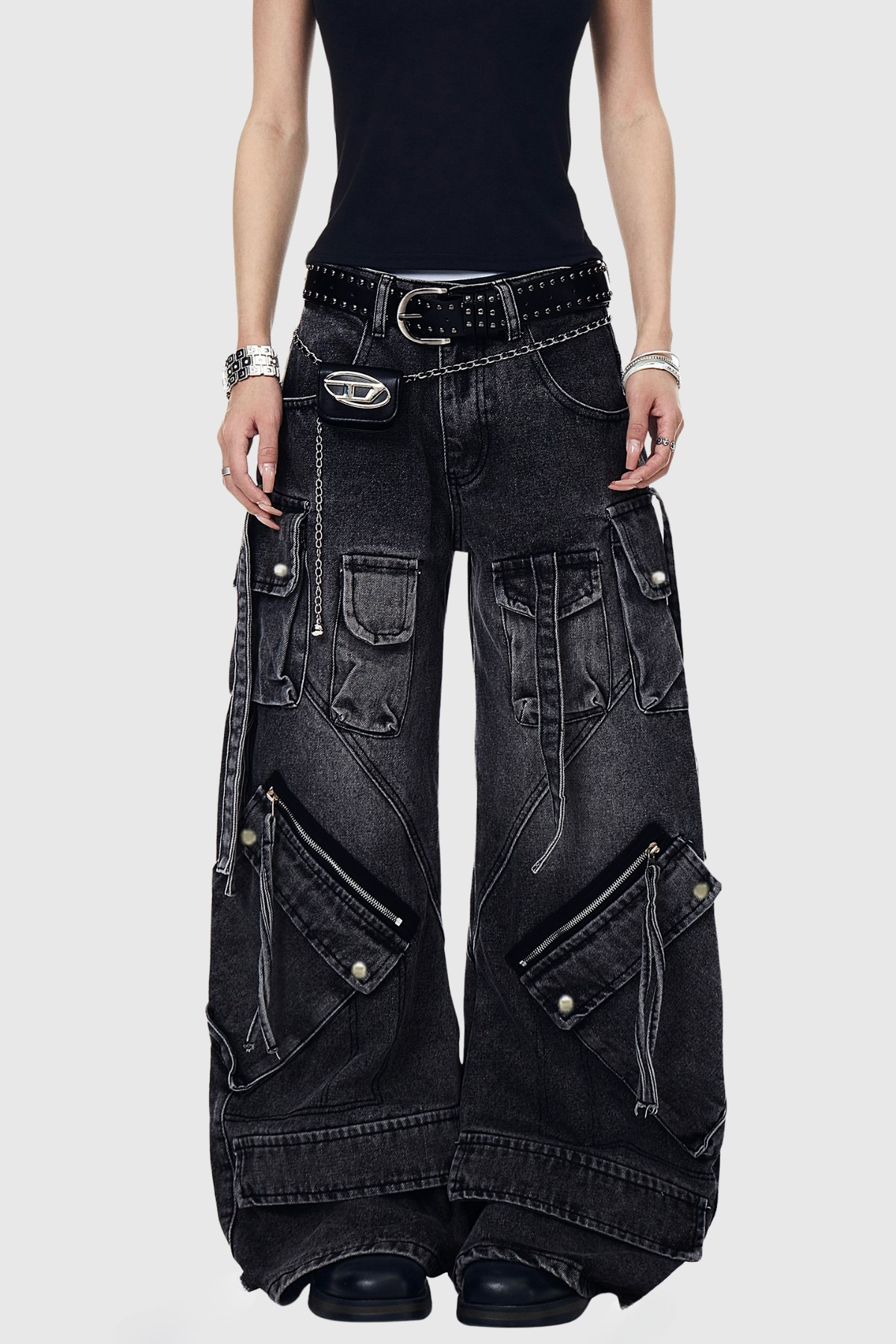 Florianne Zipper Cargo Jeans