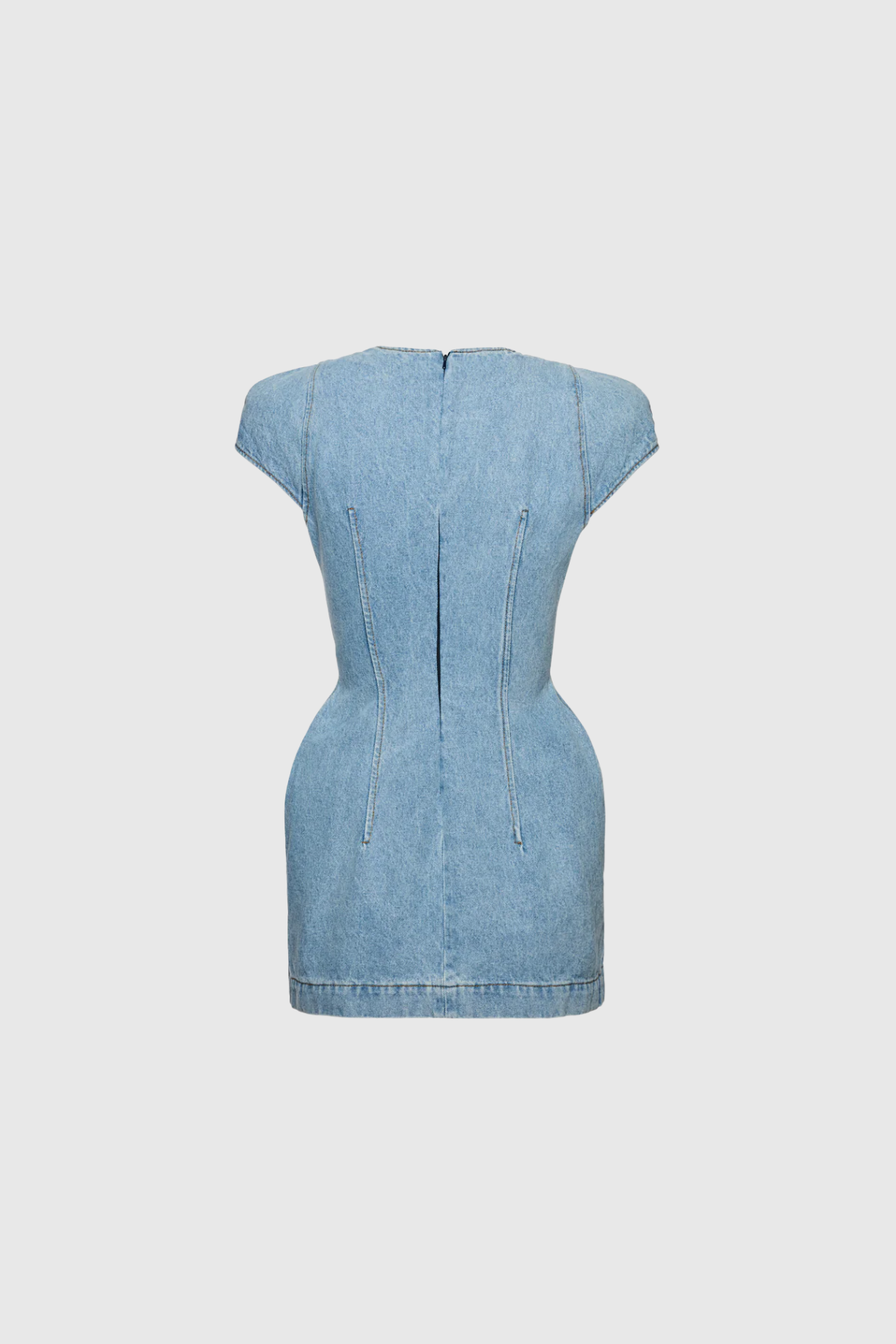 Jabulile Denim Ruch Mini Dress