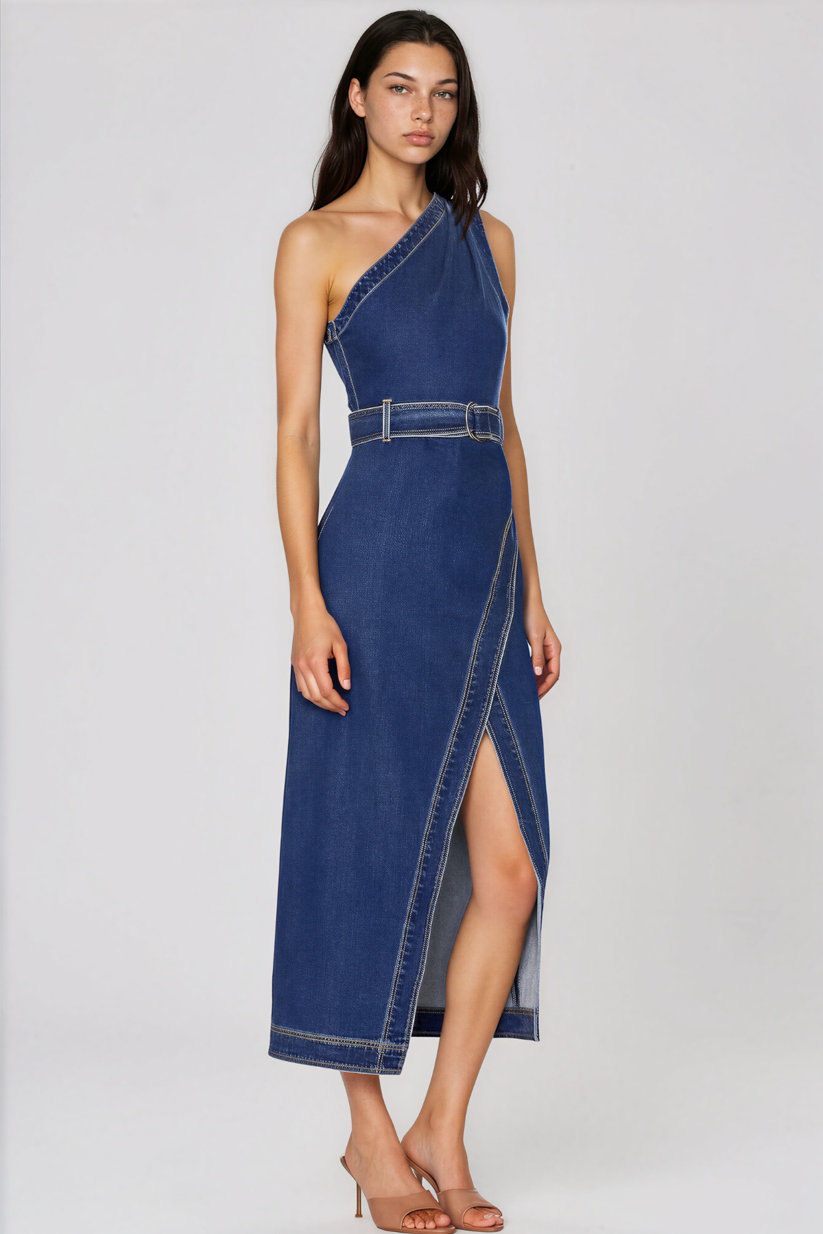 Piper Denim Halter Midi Dress