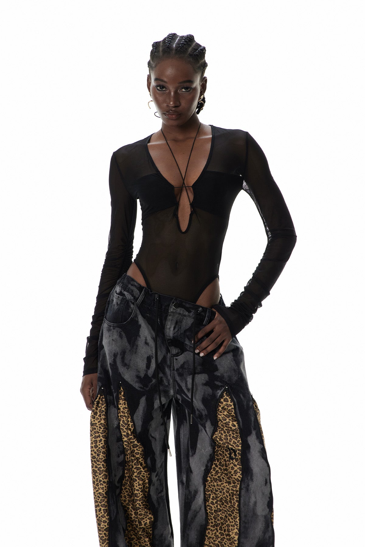 Curly Plunge Bodysuit