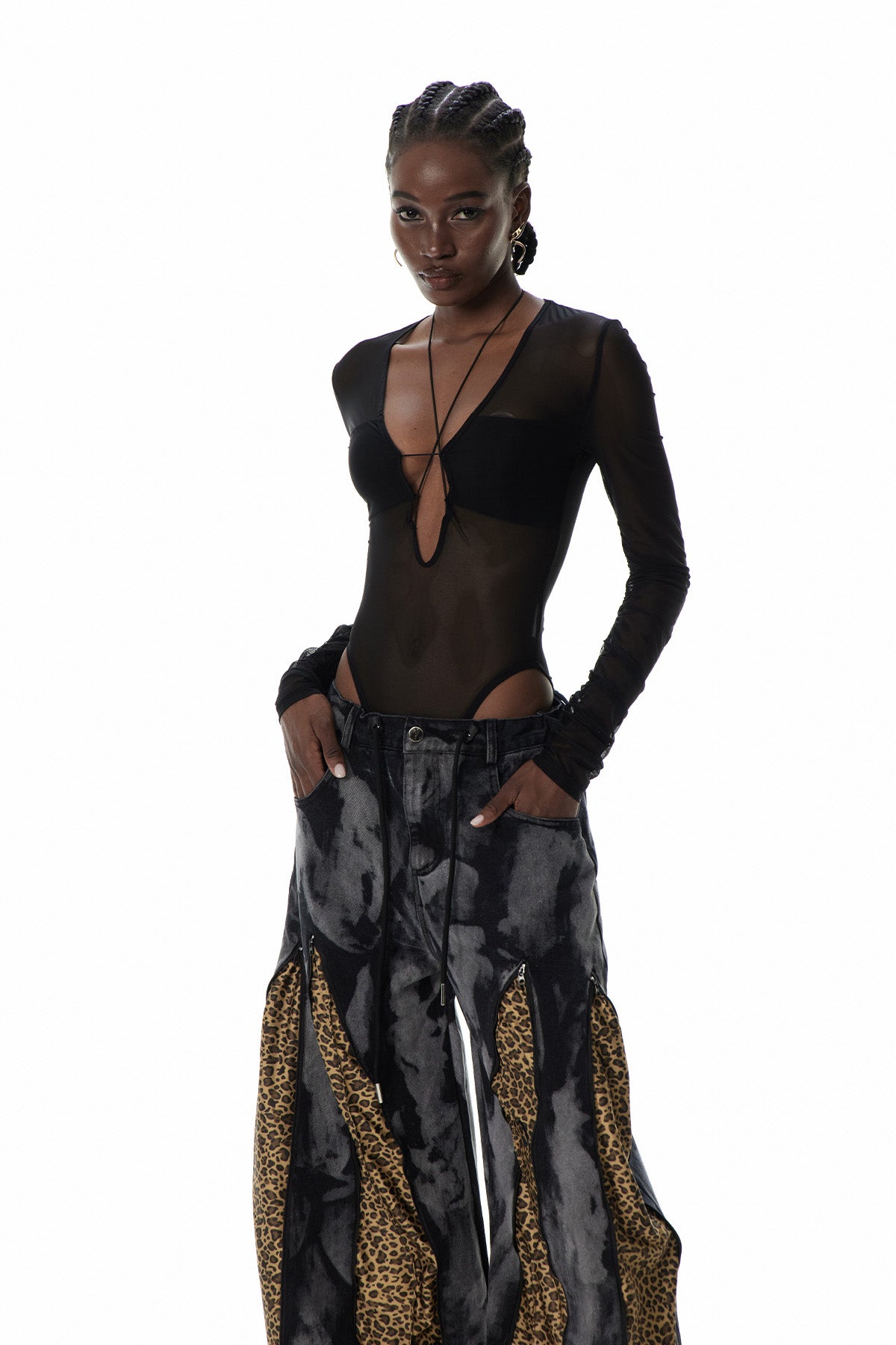 Curly Plunge Bodysuit