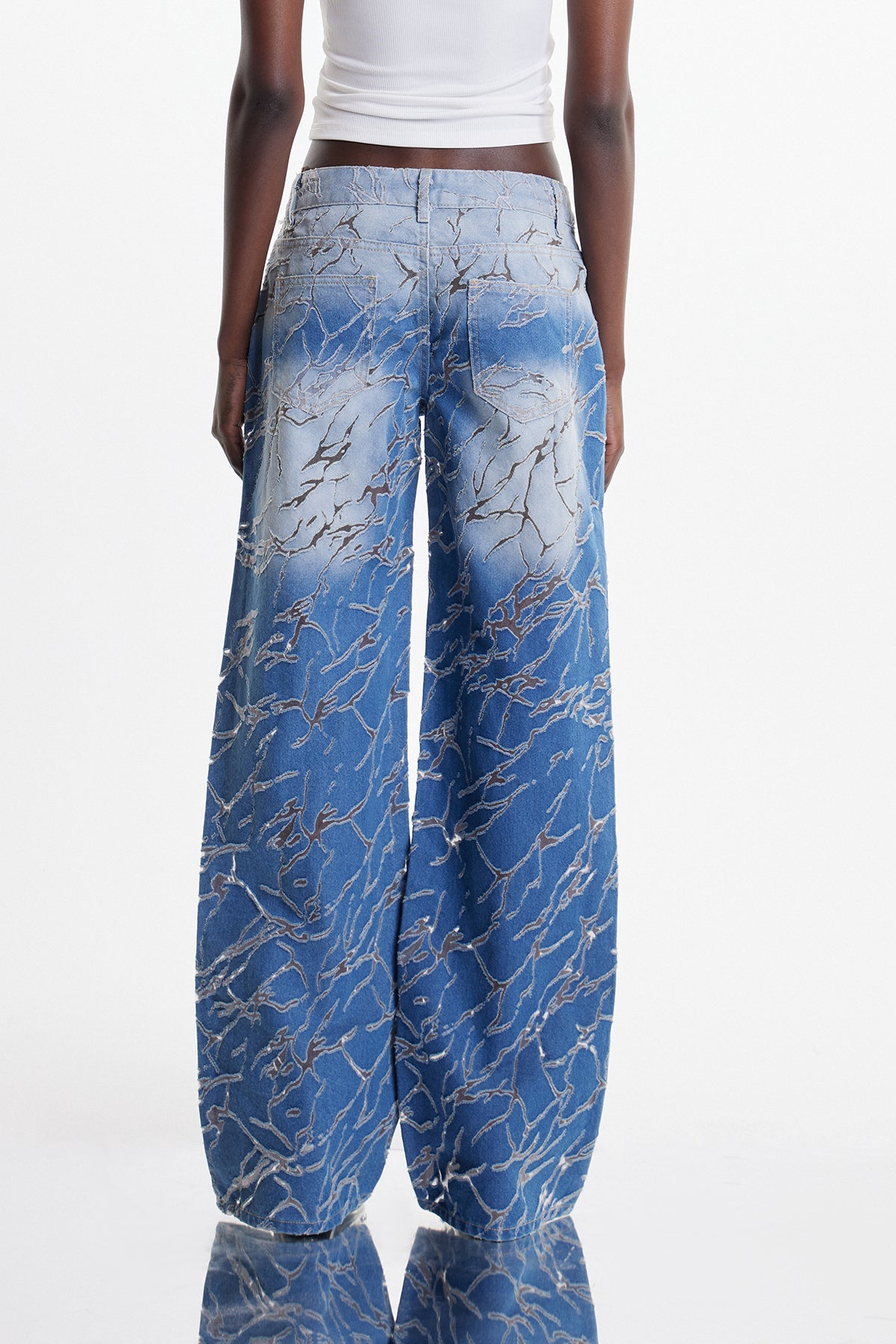 Zaida Deconstructed Cutout Jeans