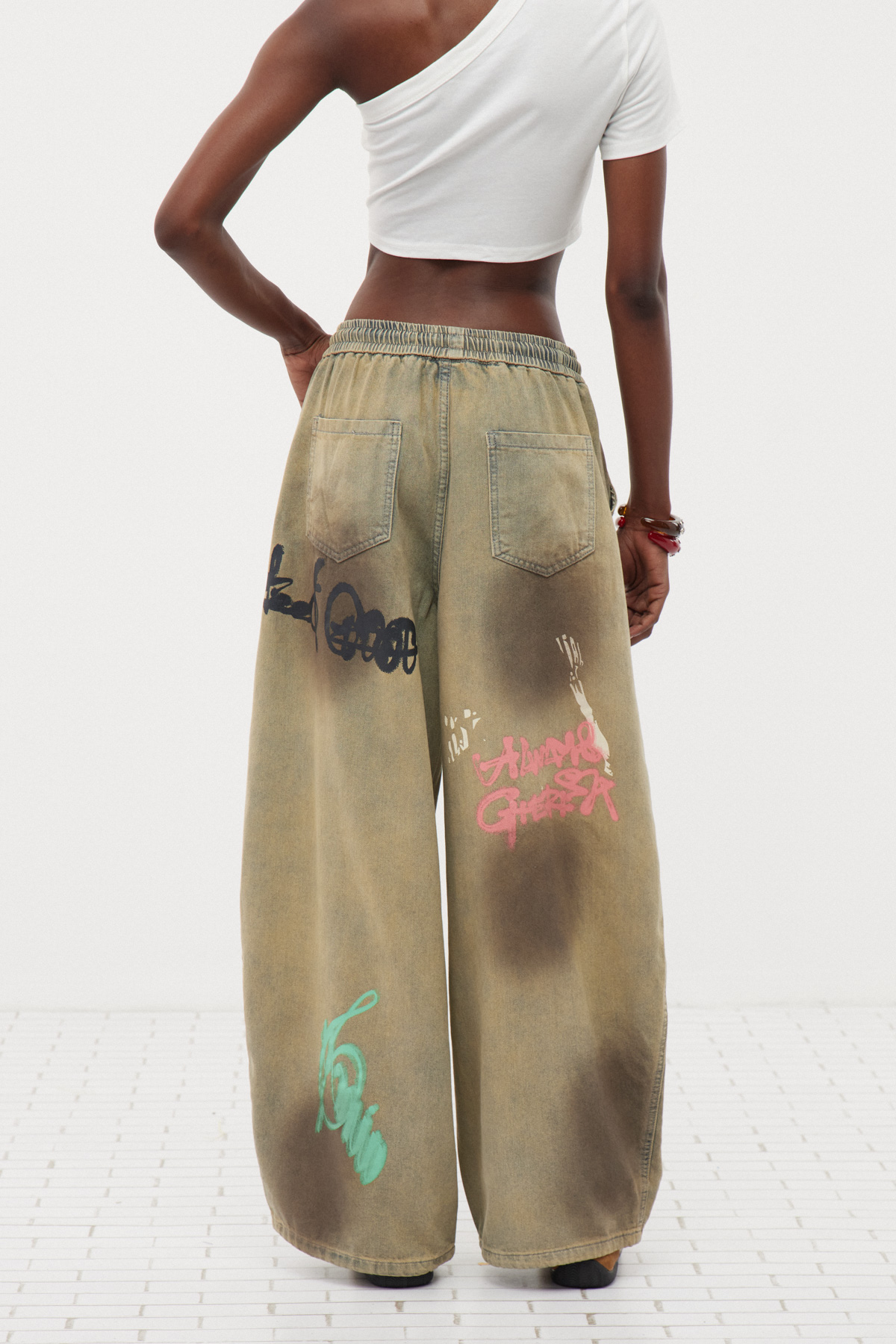 Fatih Graffiti Baggy Jeans