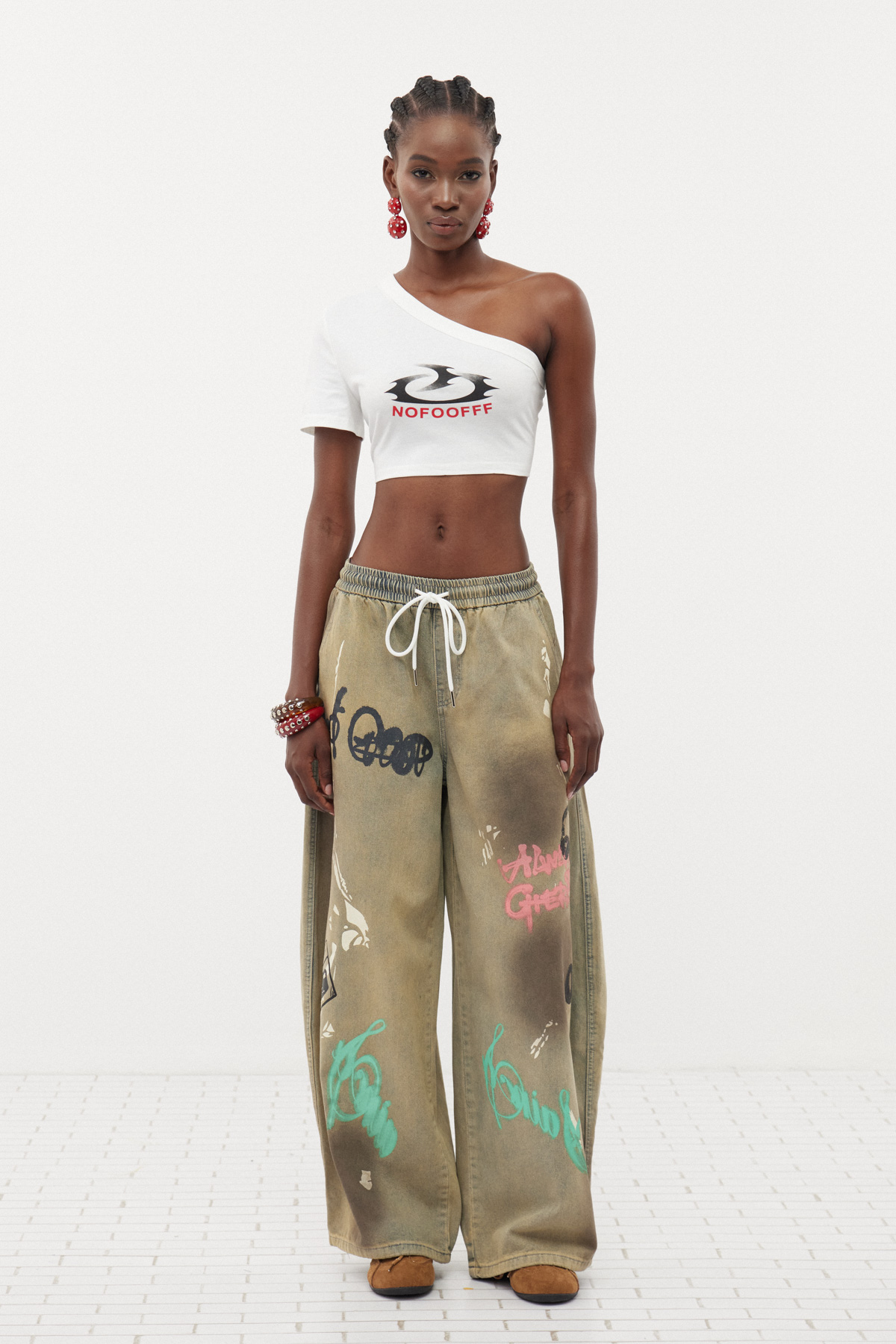 Fatih Graffiti Baggy Jeans