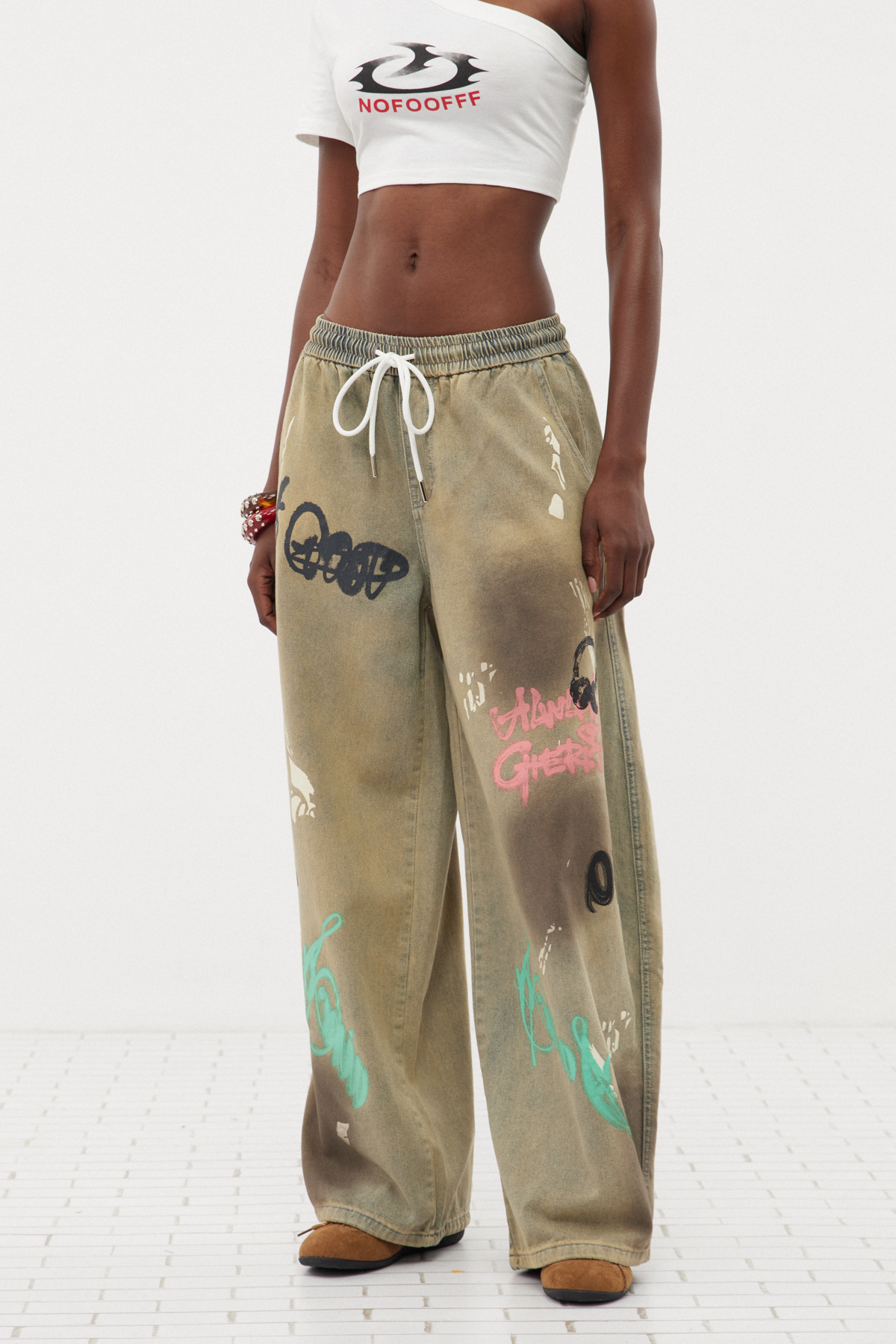 Fatih Graffiti Baggy Jeans