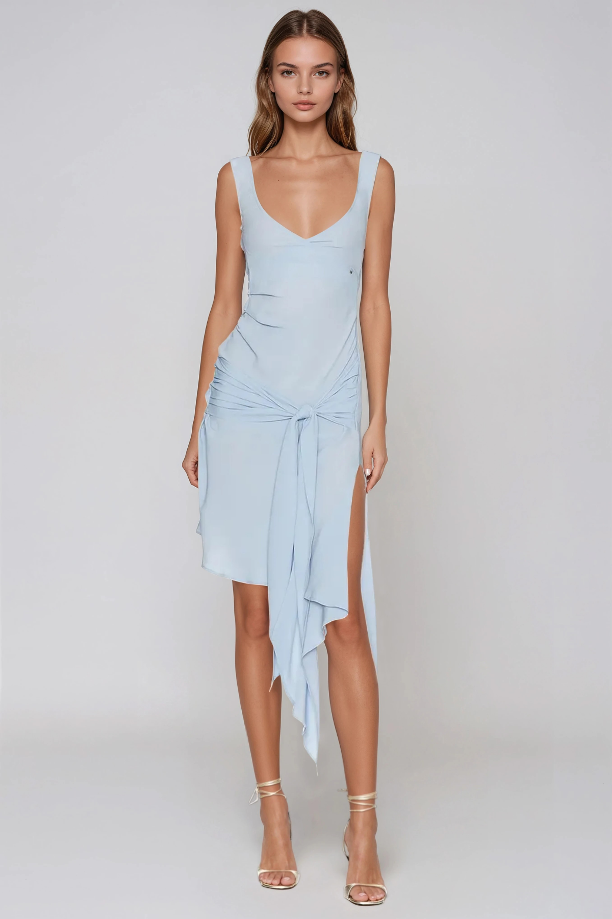 Hera Twist Asymmetric Mini Dress