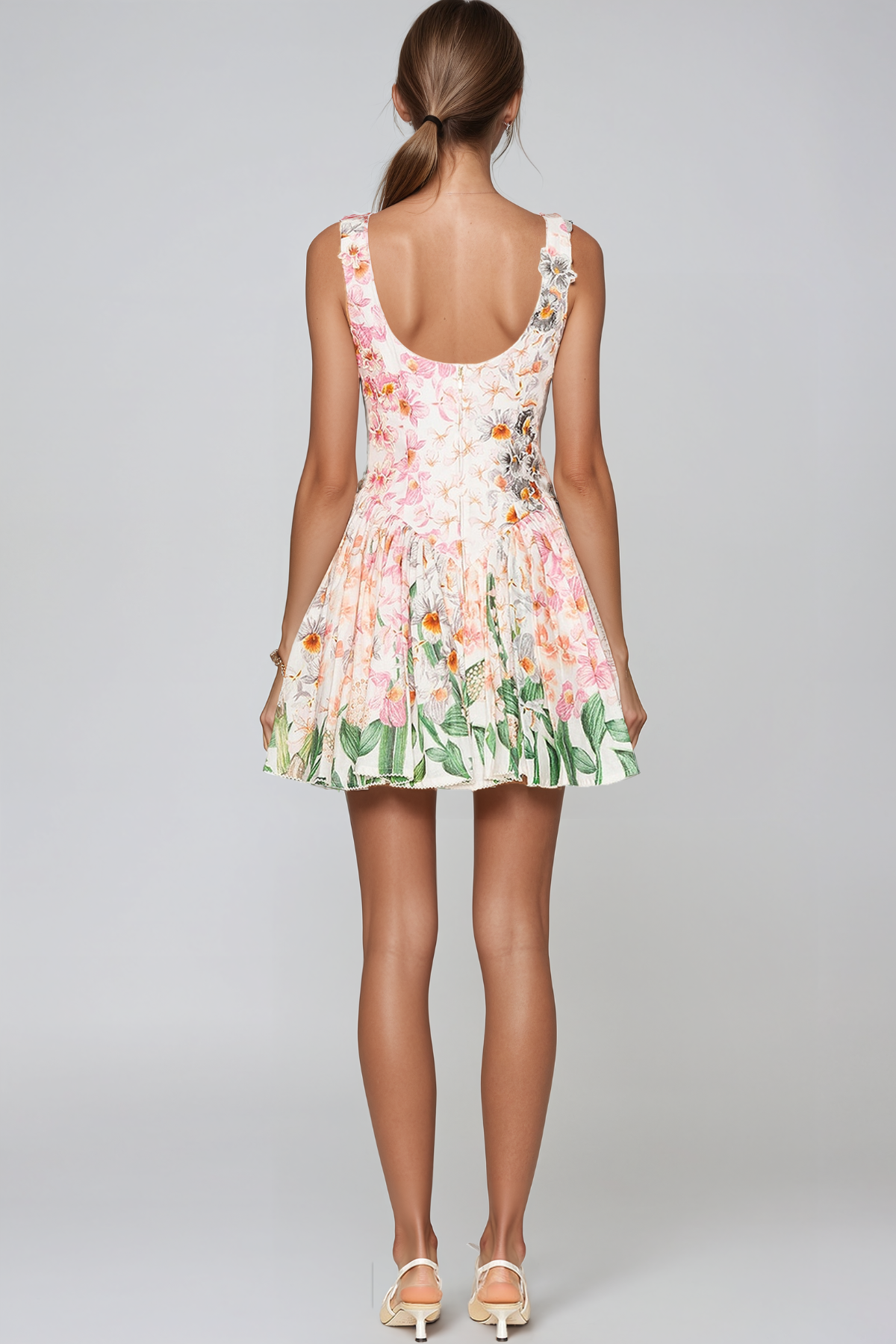 Harendra Floral Ruch Mini Dress