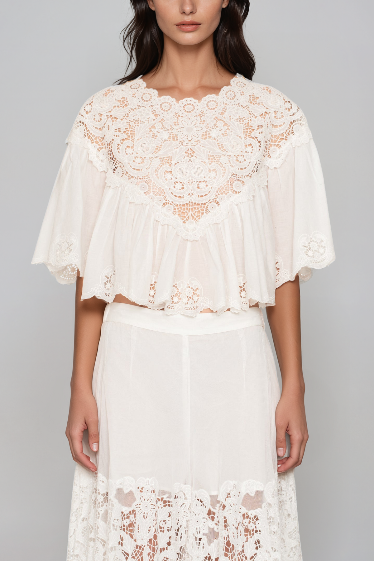 Fergal Embroidered Cutout Top