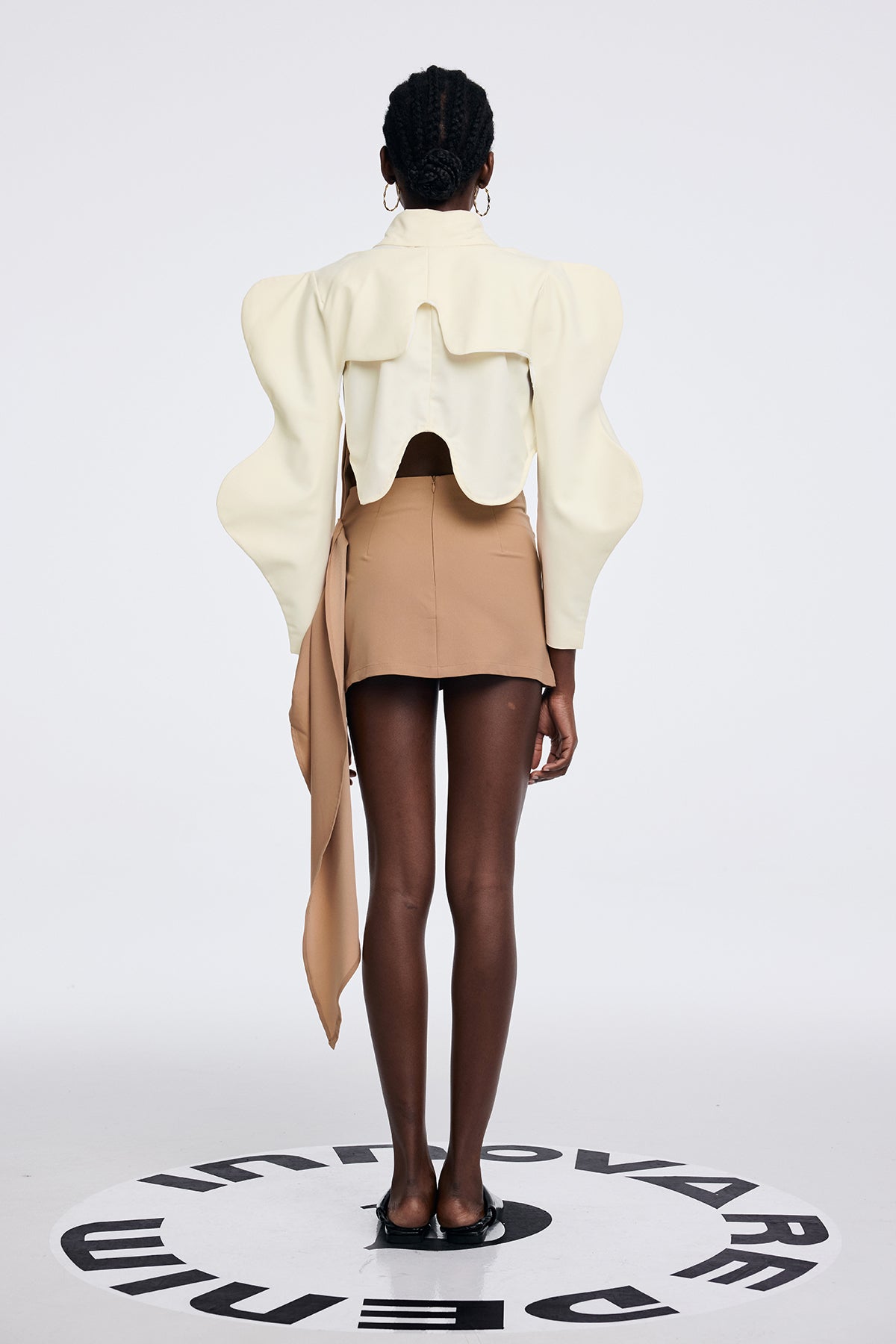 Aparicion Ruch Bow Fringe Skirt In Khaki