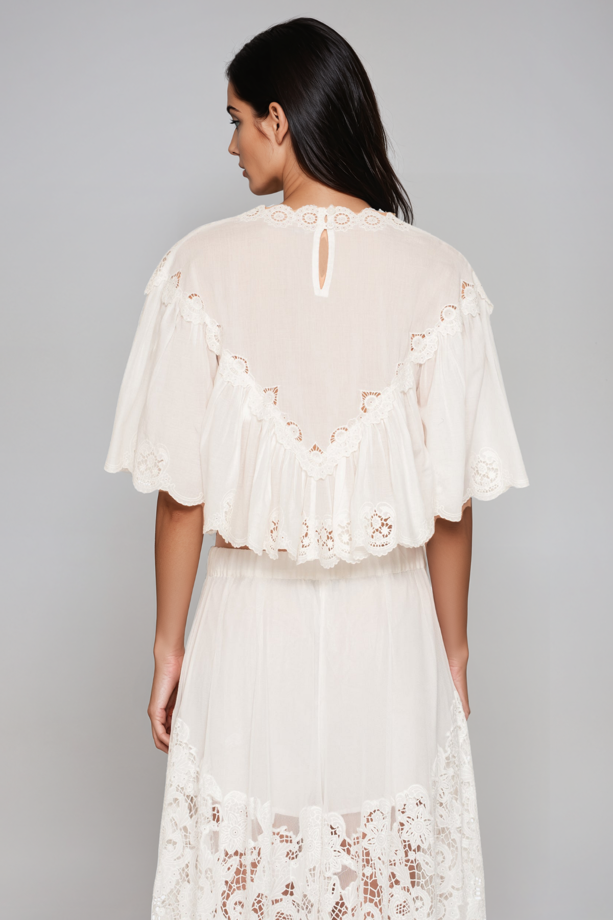 Fergal Embroidered Cutout Top