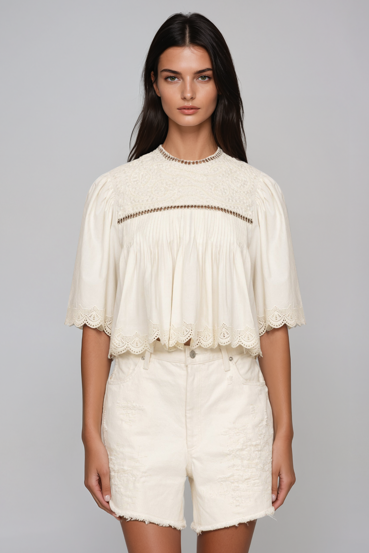 Hammond Lace Ruch Top