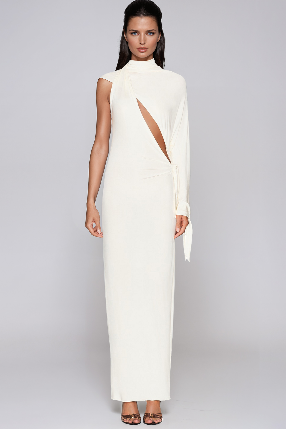 Jarosława Cutout Asymmetrical Maxi Dress
