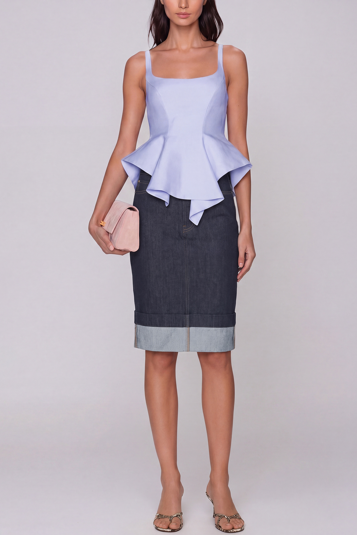 Haraldur Spaghetti Ruffle Top In Lavender