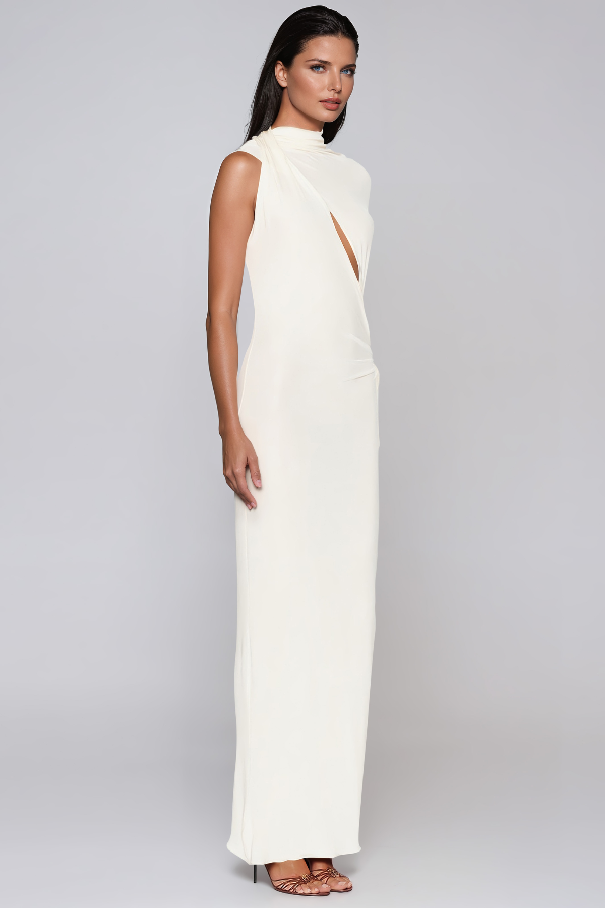 Jarosława Cutout Asymmetrical Maxi Dress
