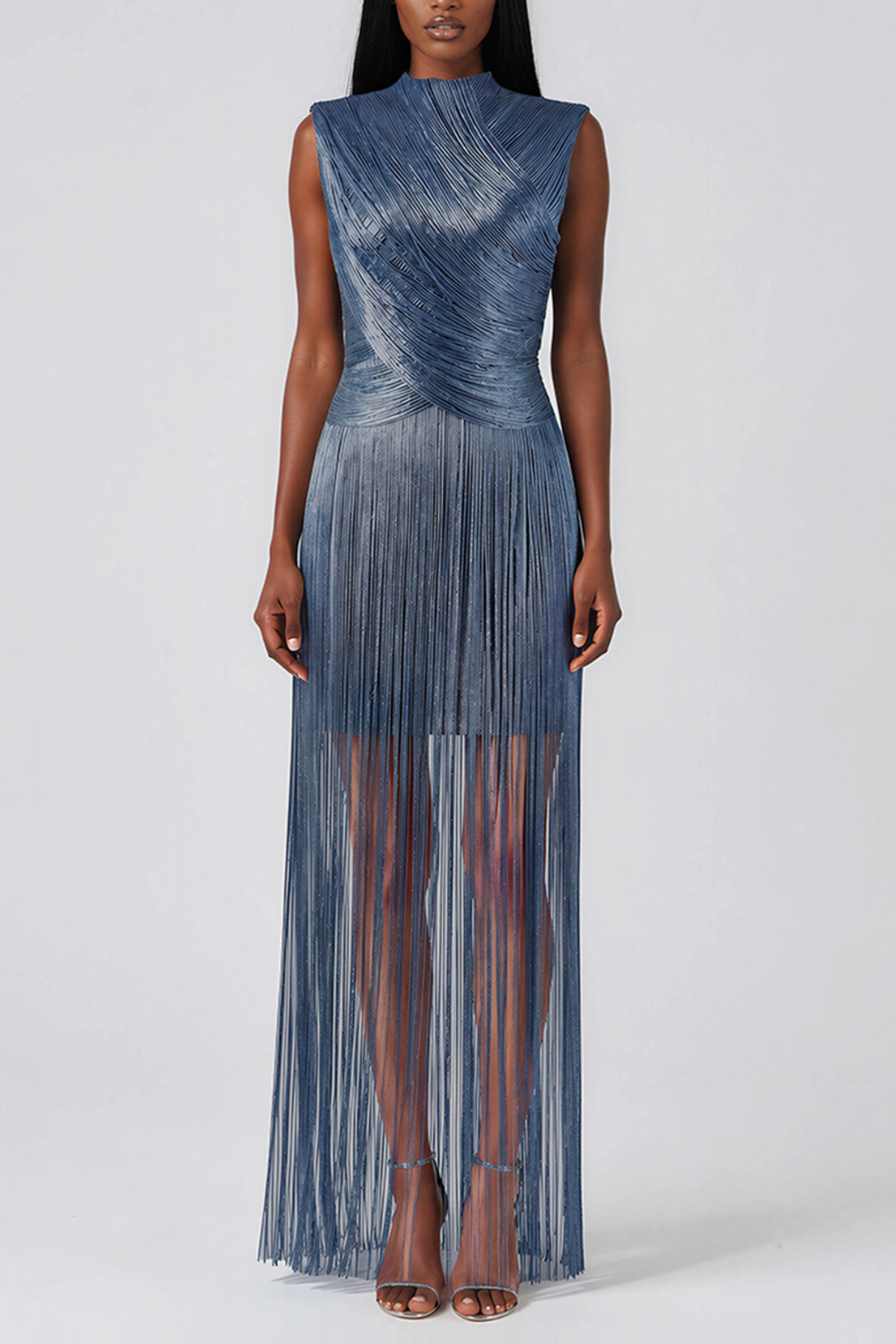 Kaholo Sleeveless Fringe Maxi Dress