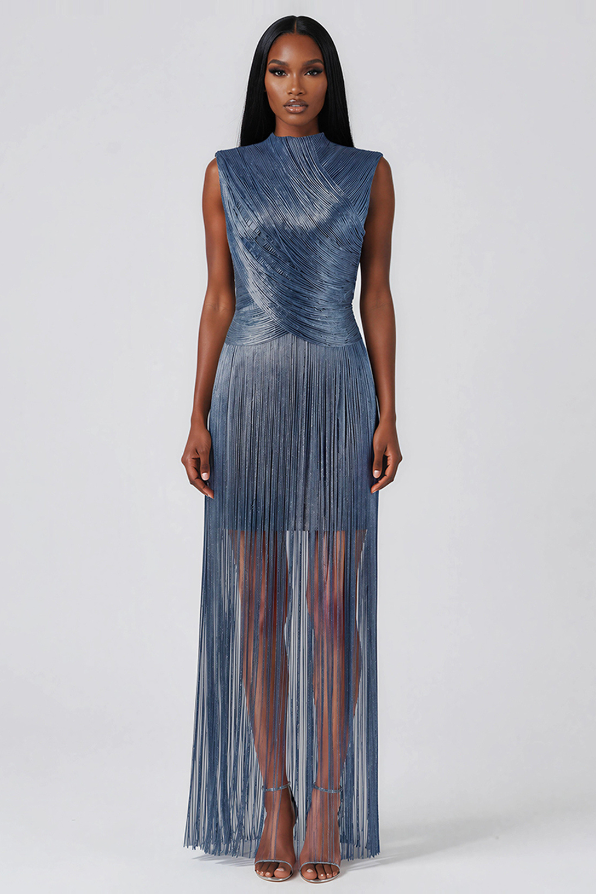 Kaholo Sleeveless Fringe Maxi Dress