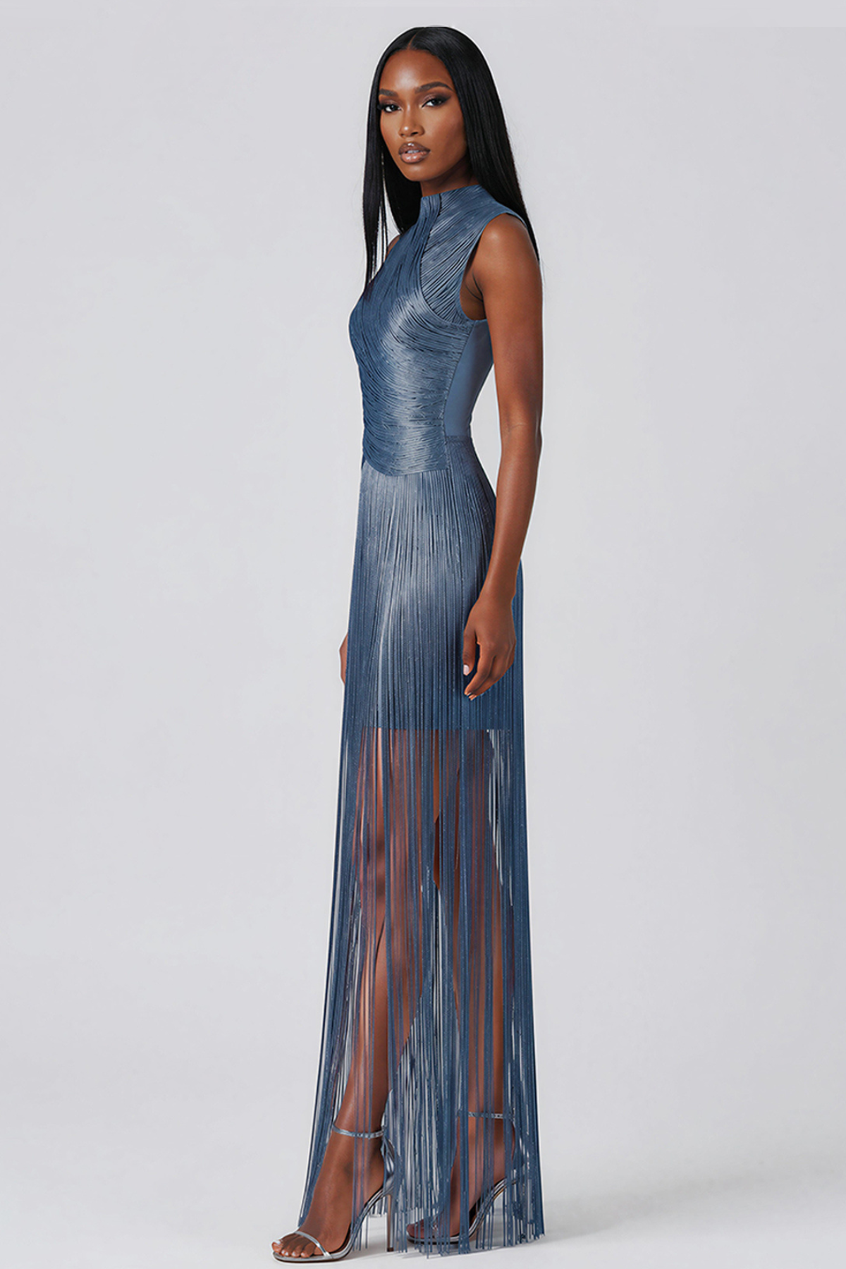 Kaholo Sleeveless Fringe Maxi Dress