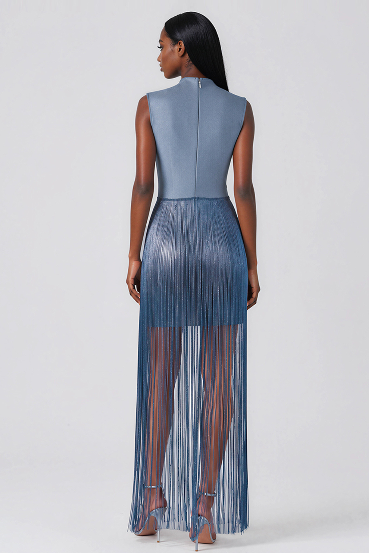 Kaholo Sleeveless Fringe Maxi Dress