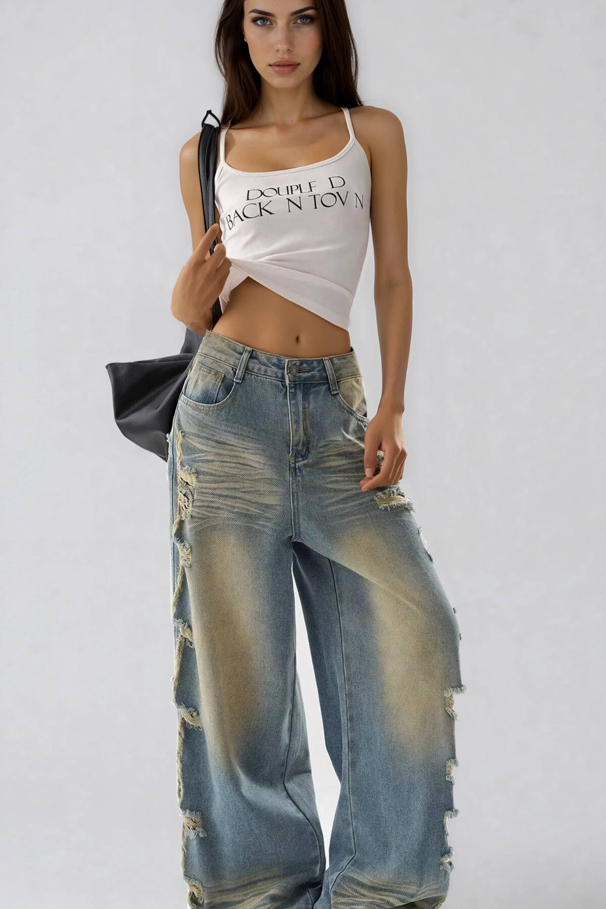 Hereweald Ripped Bleached Jeans