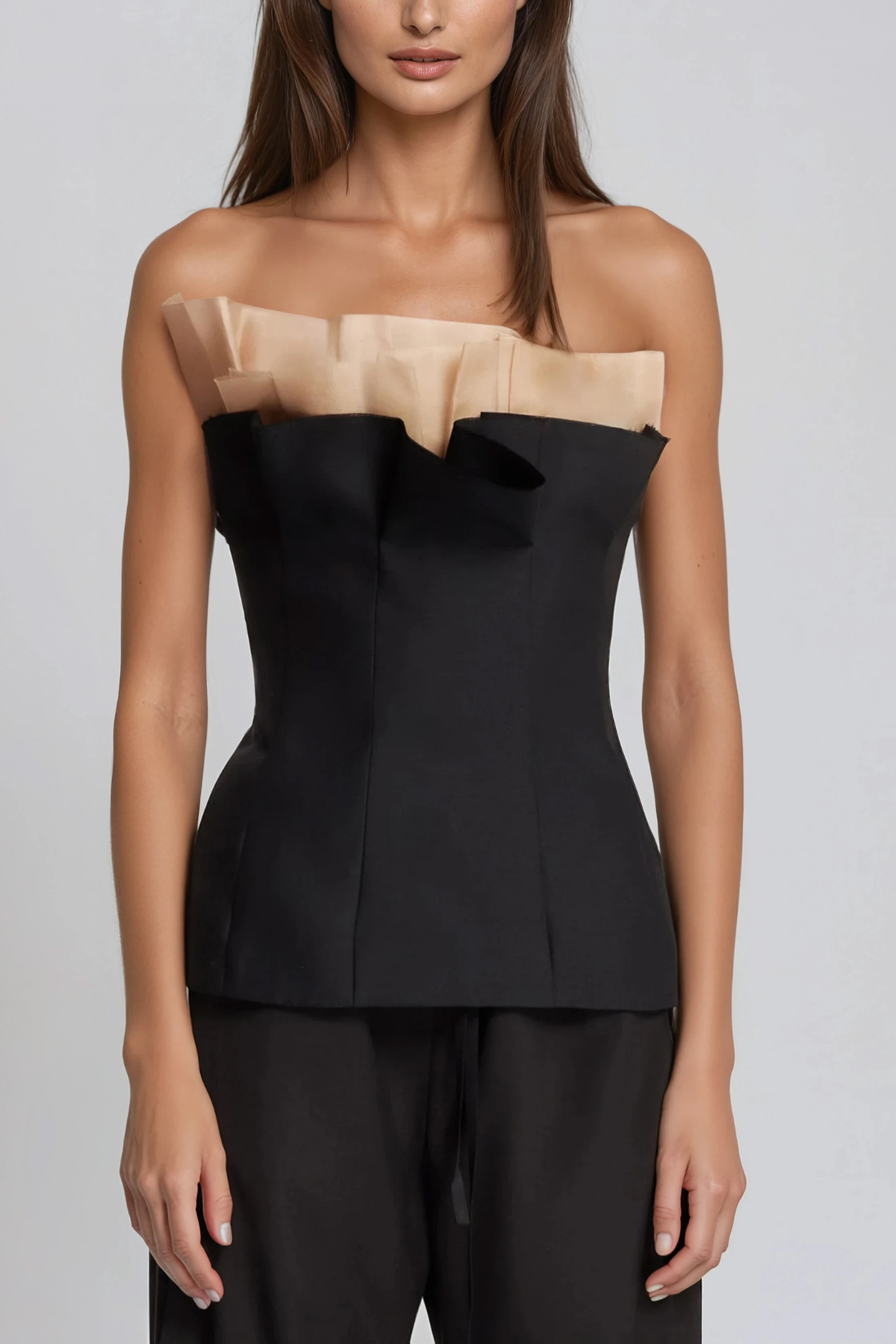 Henny Strapless Mesh Top