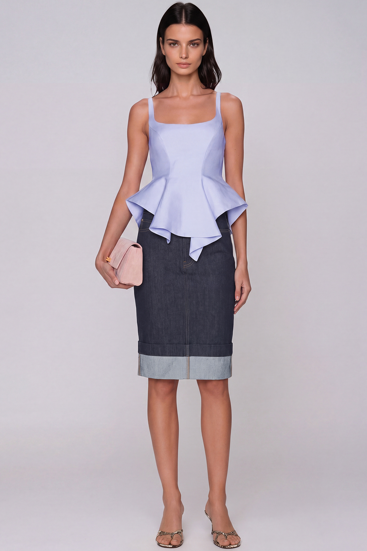 Haraldur Spaghetti Ruffle Top In Lavender