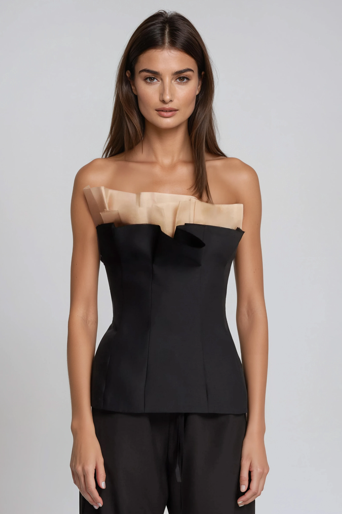 Henny Strapless Mesh Top