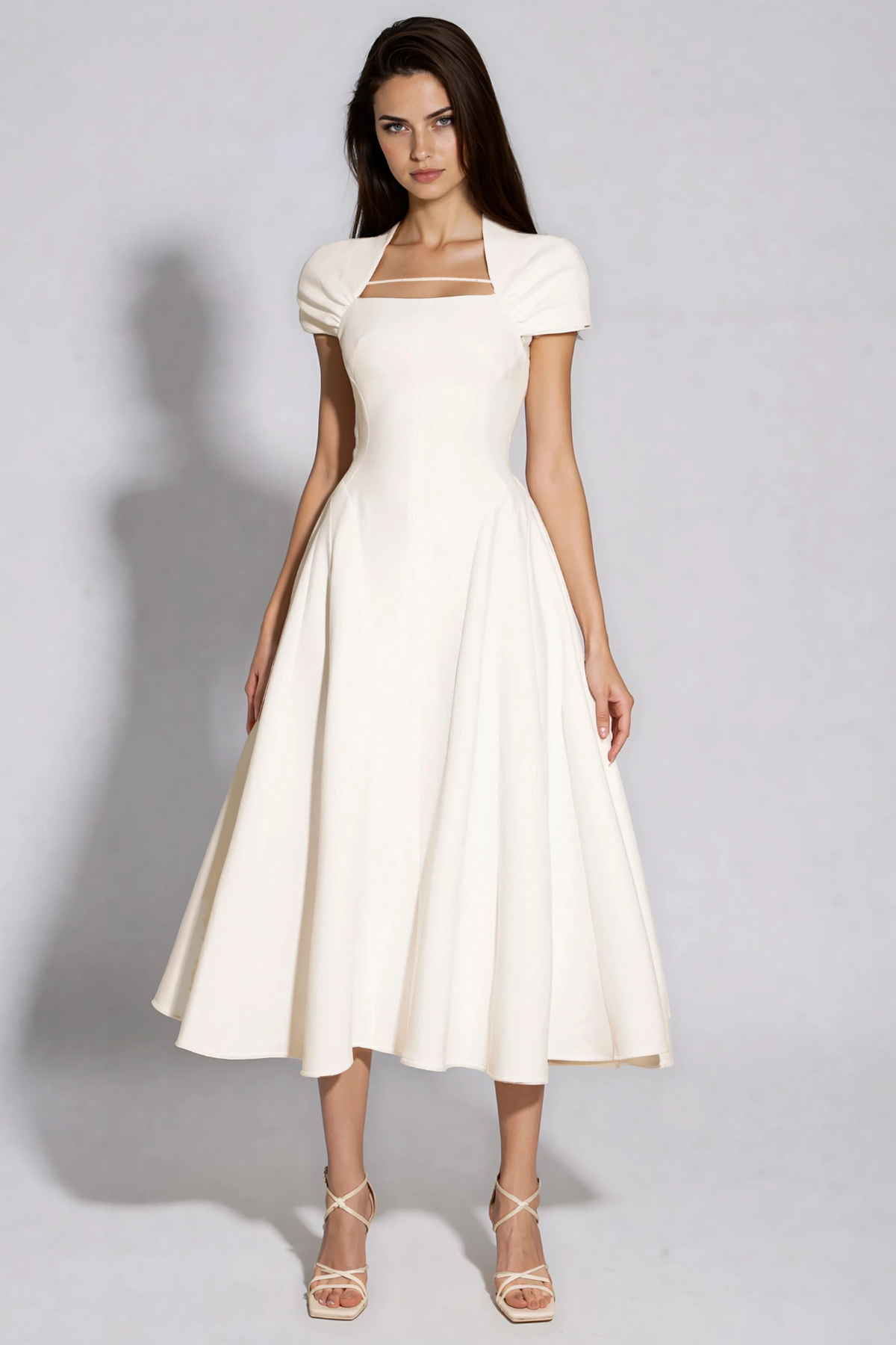 Henning Ruffle Midi Dress